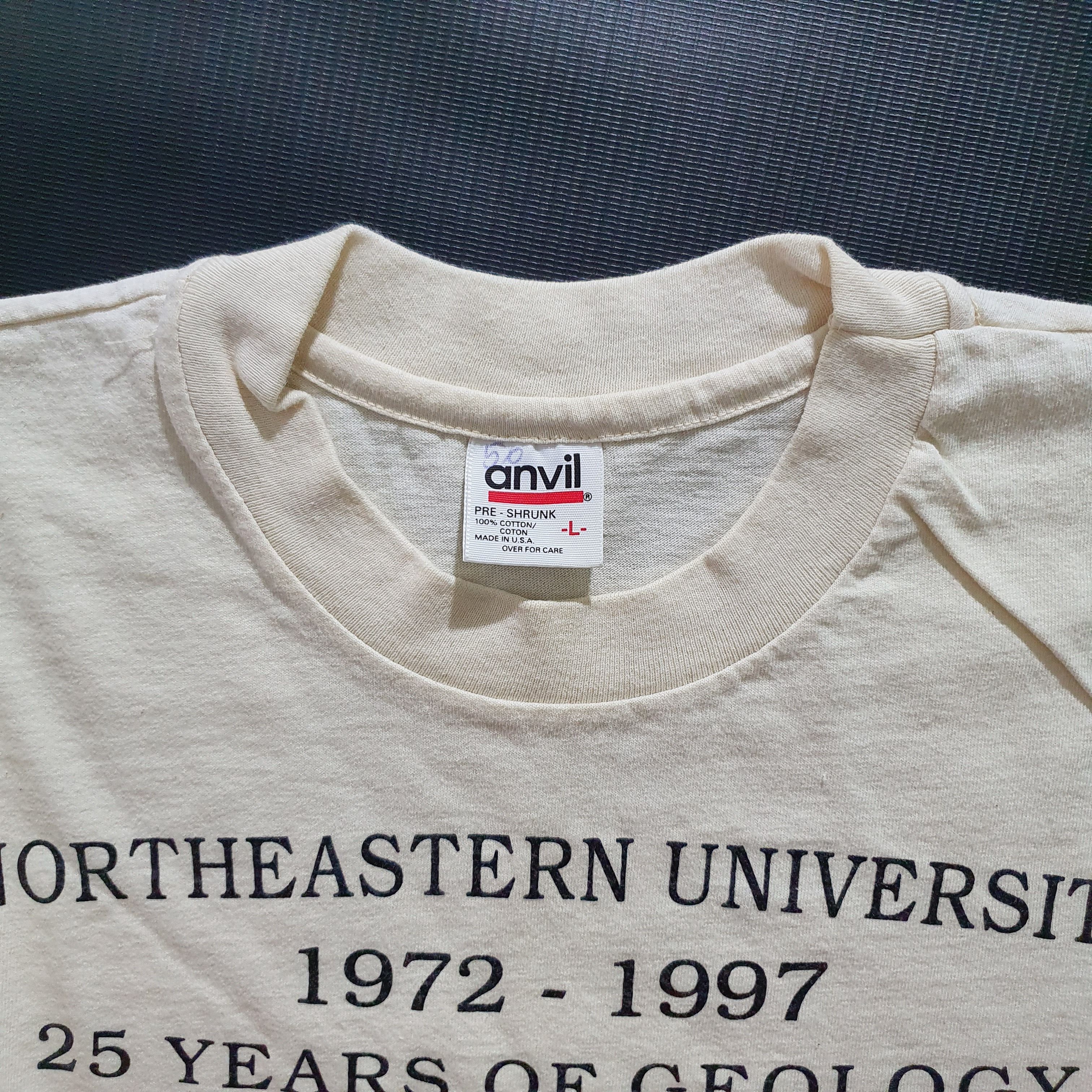 Vintage 90s Very Rare Geology Single stitch print tee shirt Size US L / EU 52-54 / 3 - 6 Thumbnail