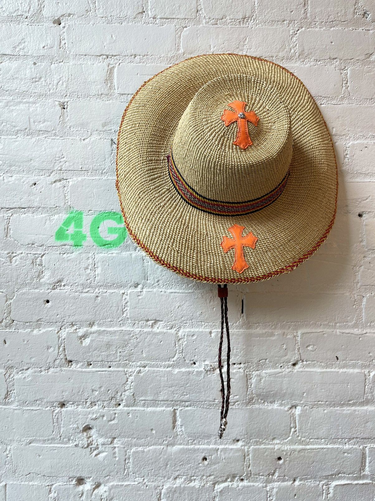 Chrome Hearts Chrome Hearts 1/8 2023 STRAW VACATION HAT CROSS PATCH 4G Size ONE SIZE - 3 Thumbnail