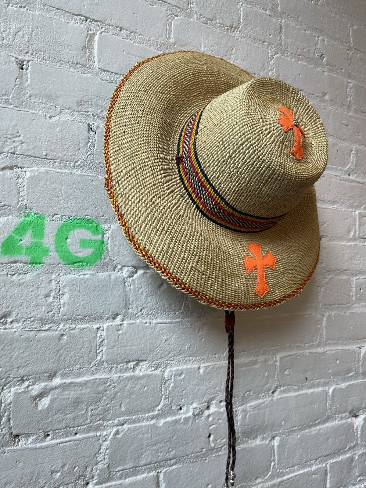Chrome Hearts Chrome Hearts 1/8 2023 STRAW VACATION HAT CROSS PATCH 4G Size ONE SIZE - 4 Thumbnail