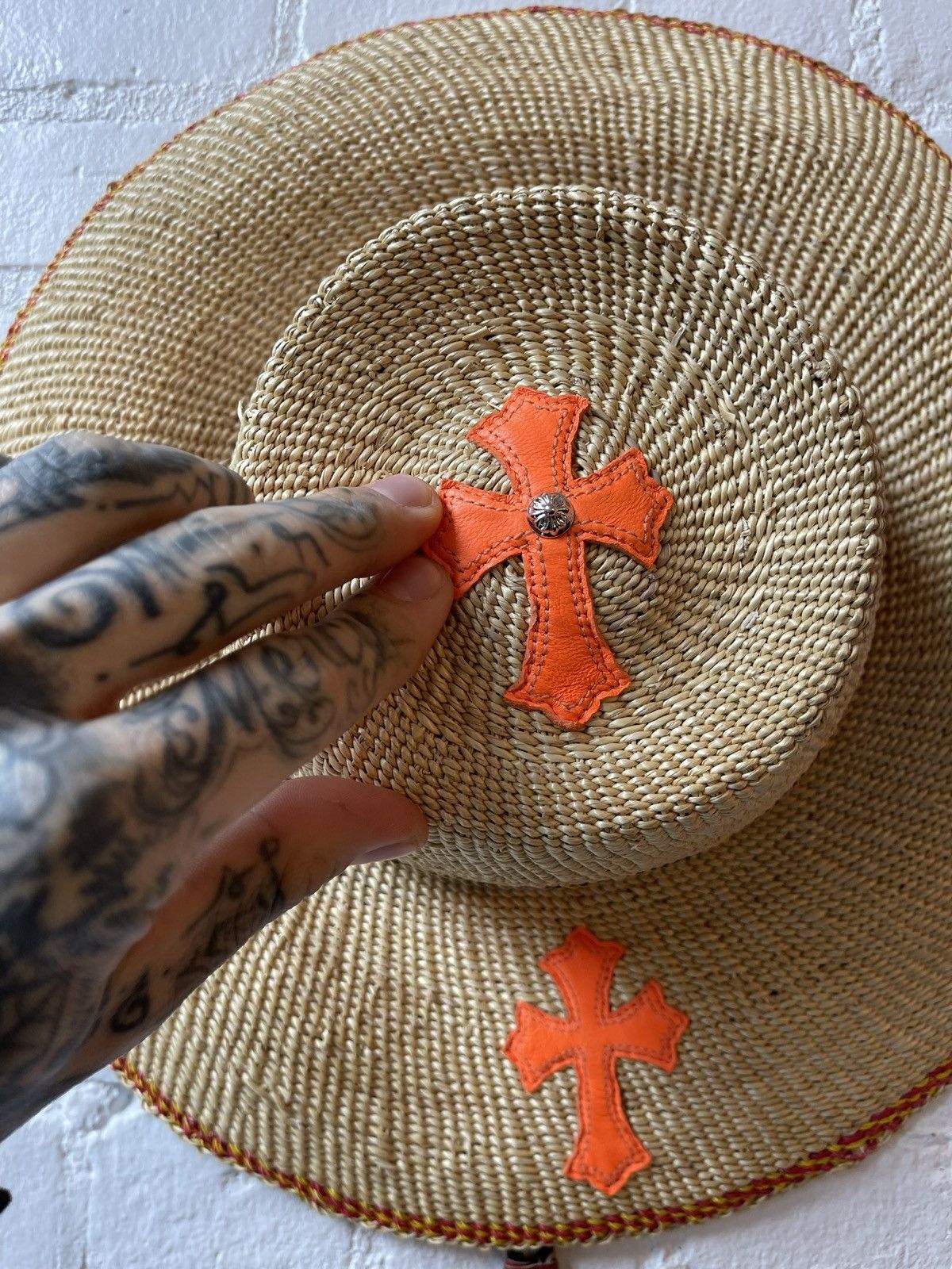 Chrome Hearts Chrome Hearts 1/8 2023 STRAW VACATION HAT CROSS PATCH 4G Size ONE SIZE - 6 Thumbnail