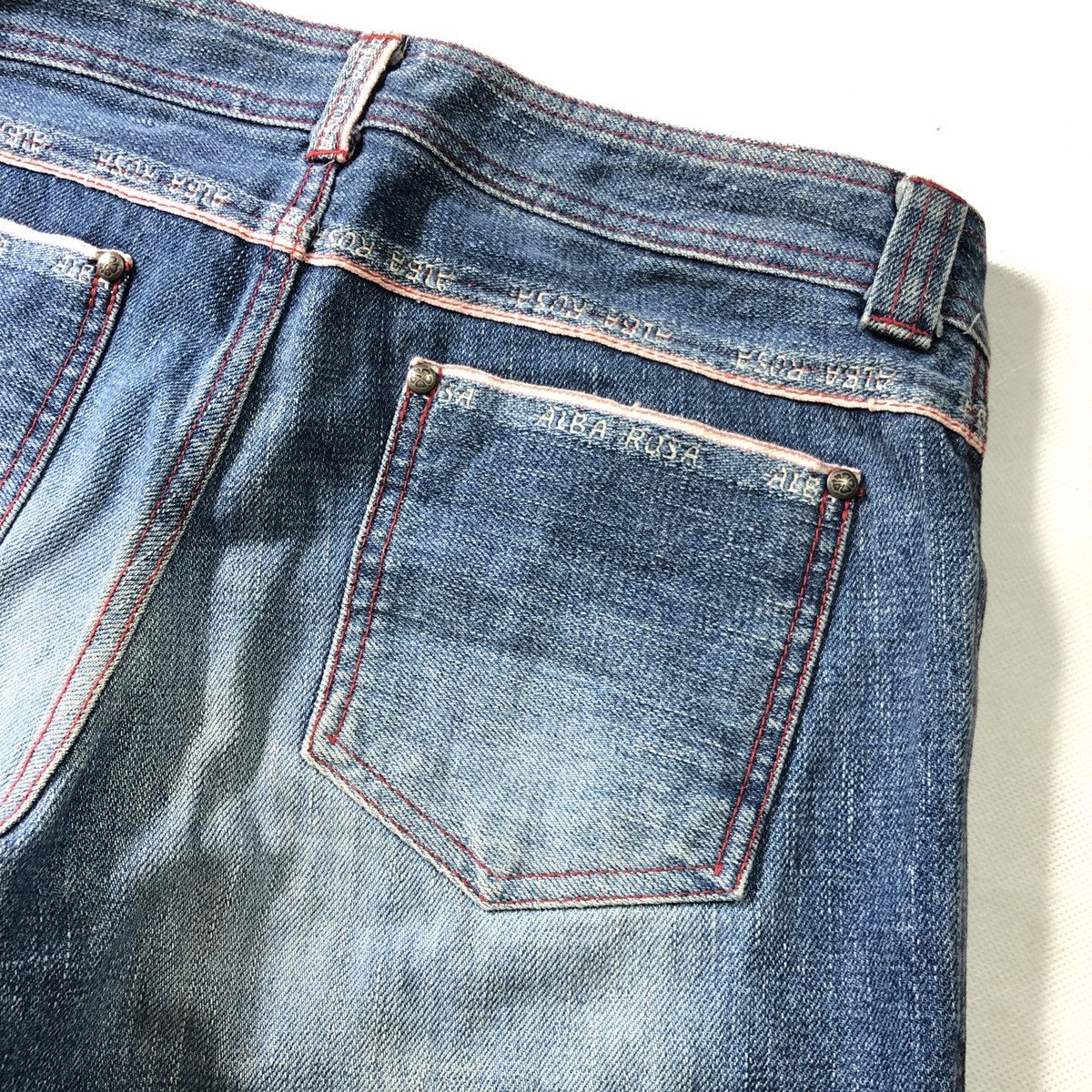 20471120 × Japanese Brand Alba Rosa Selvedge Flare Jeans Size 29" - 7 Thumbnail