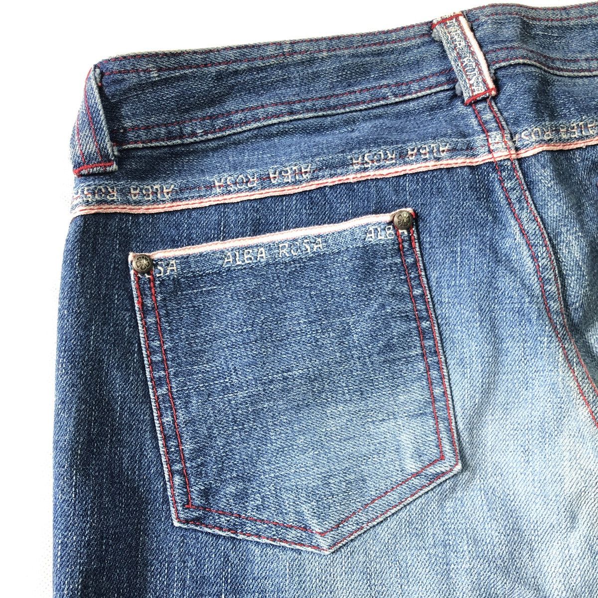 20471120 × Japanese Brand Alba Rosa Selvedge Flare Jeans Size 29" - 6 Thumbnail