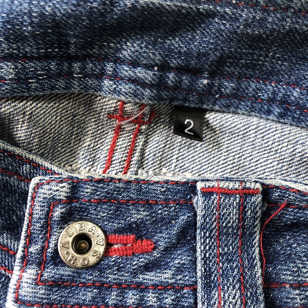 20471120 × Japanese Brand Alba Rosa Selvedge Flare Jeans Size 29" - 8 Thumbnail