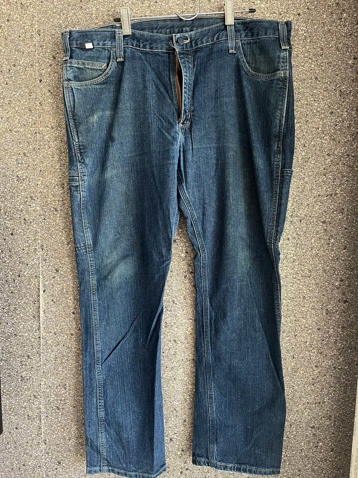 image of Distressed Denim x Made In USA Carhartt Ft50 in Denim, Men's (Size 40)