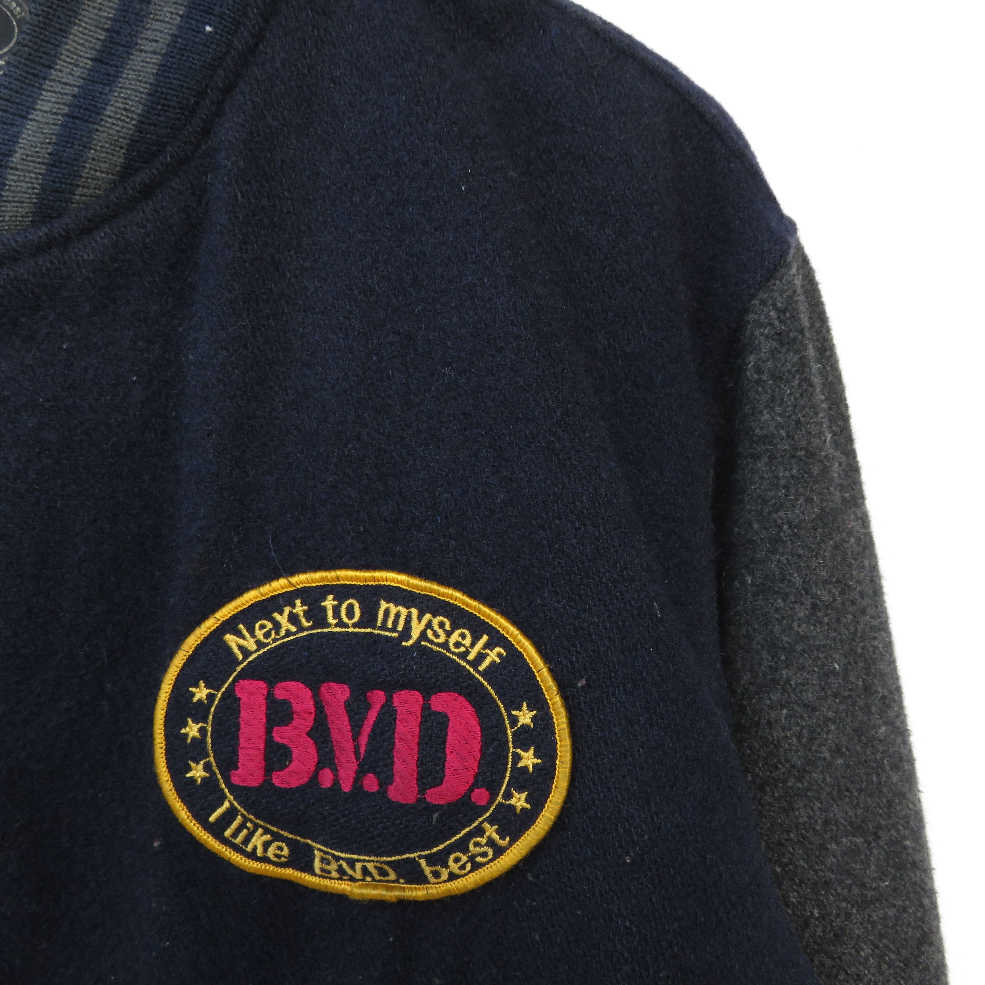 Vintage Vintage 90s BVD Wool Varsity Jacket Size US L / EU 52-54 / 3 - 3 Thumbnail