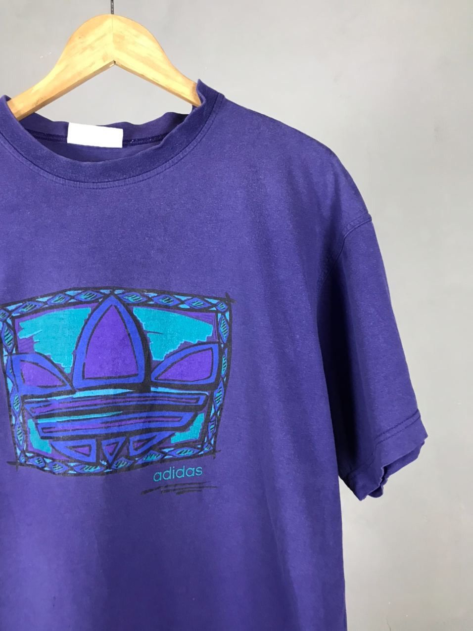 Adidas × Vintage Adidas vintage violet sportwear tee Size US XL / EU 56 / 4 - 2 Thumbnail