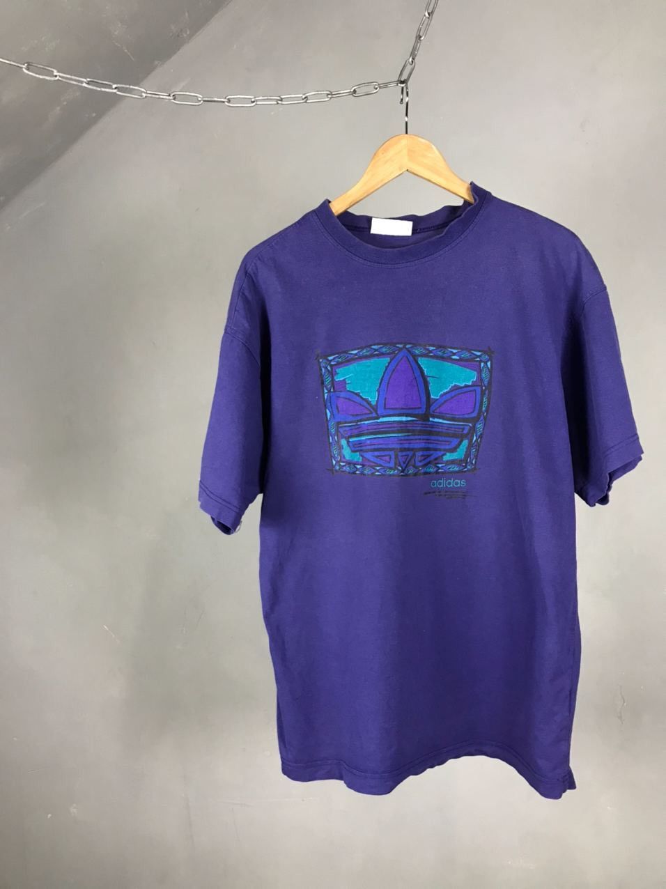 Adidas × Vintage Adidas vintage violet sportwear tee Size US XL / EU 56 / 4 - 1 Thumbnail