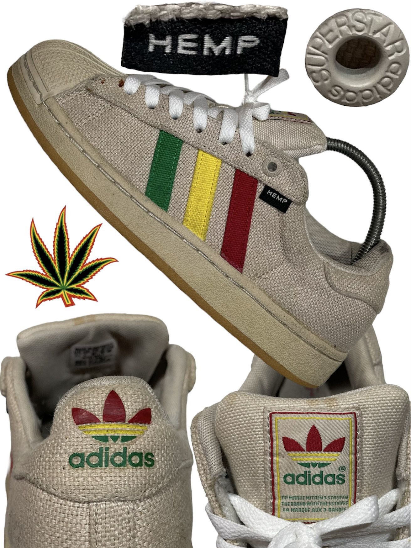 Hemp on sale adidas rasta