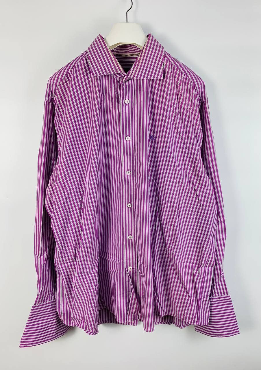 Burberry Burberry shirt button ups striped cotton 45 Size US M / EU 48-50 / 2 - 1 Thumbnail