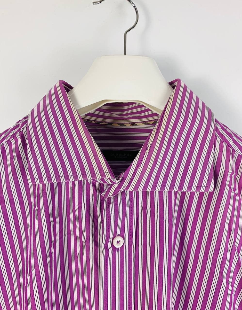 Burberry Burberry shirt button ups striped cotton 45 Size US M / EU 48-50 / 2 - 2 Thumbnail