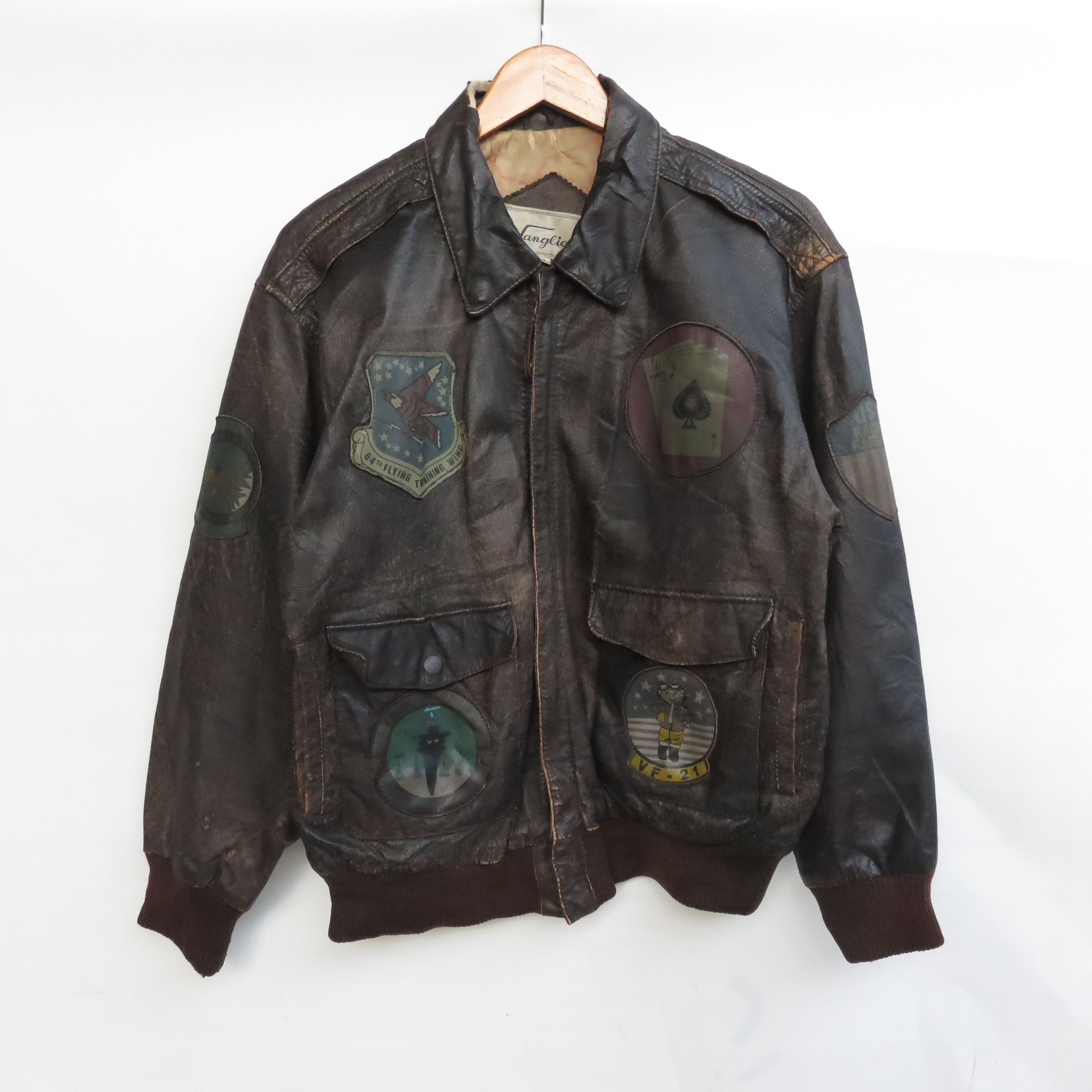Vintage Vintage 70's US World War Leather Jacket Size US M / EU 48-50 / 2 - 2 Thumbnail