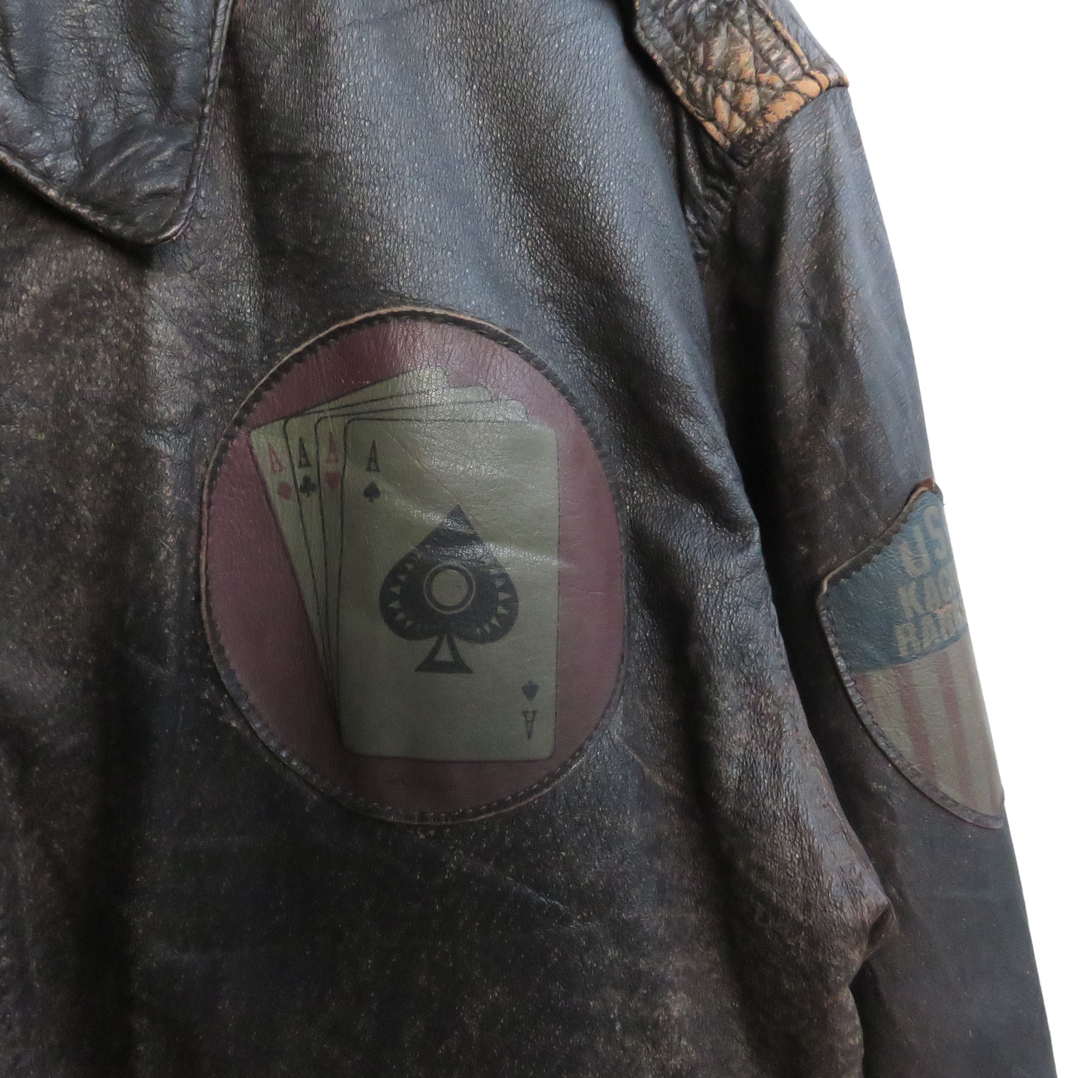Vintage Vintage 70's US World War Leather Jacket Size US M / EU 48-50 / 2 - 12 Thumbnail