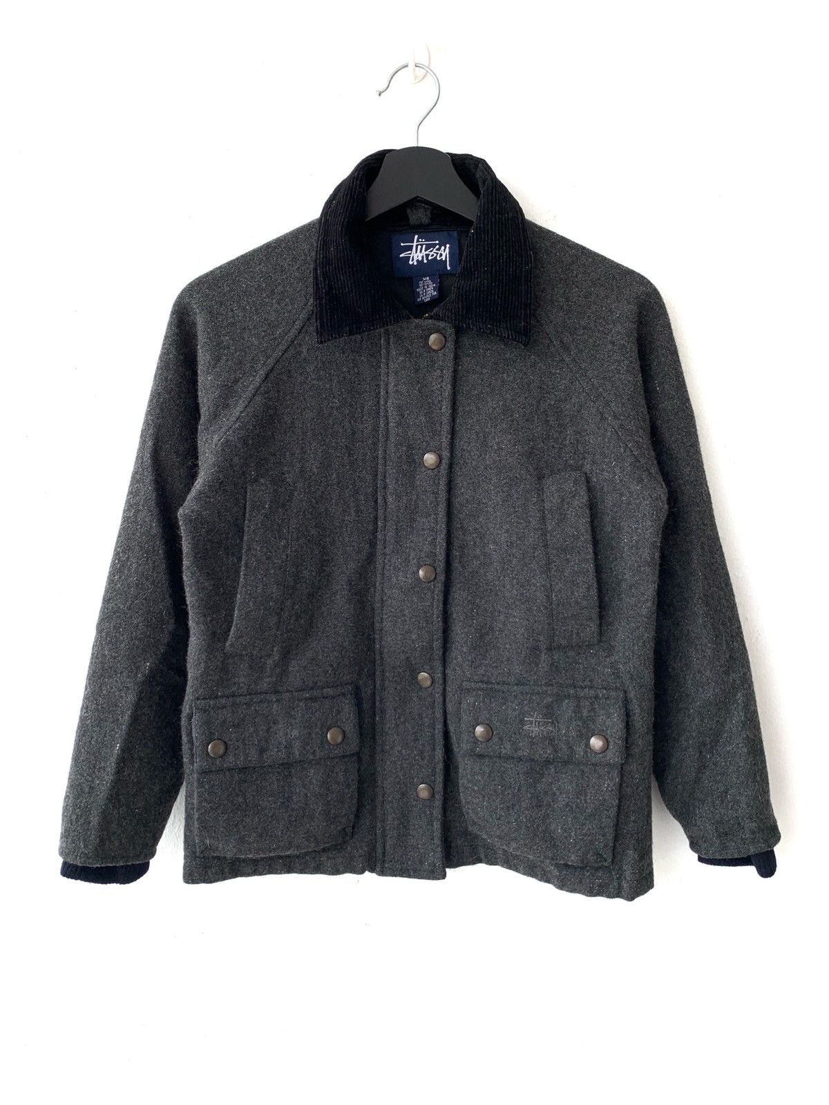 Vintage Stussy Velvet Collar Wool Jacket