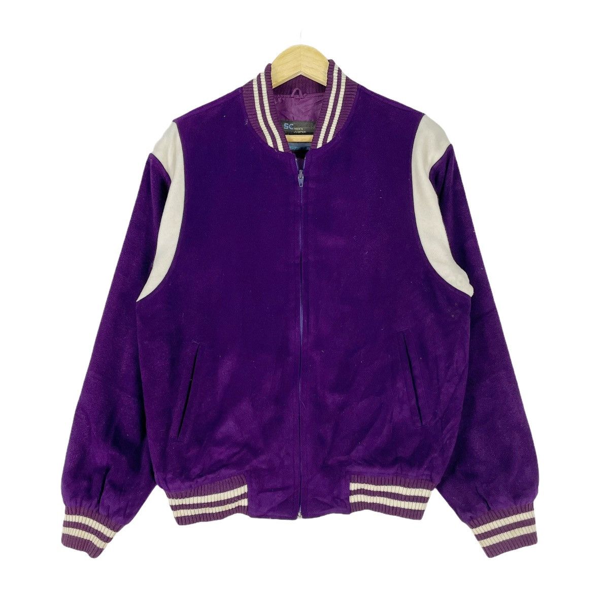 ❄️SAINT CLAIL Acrylic Varsity Zipper Jacket