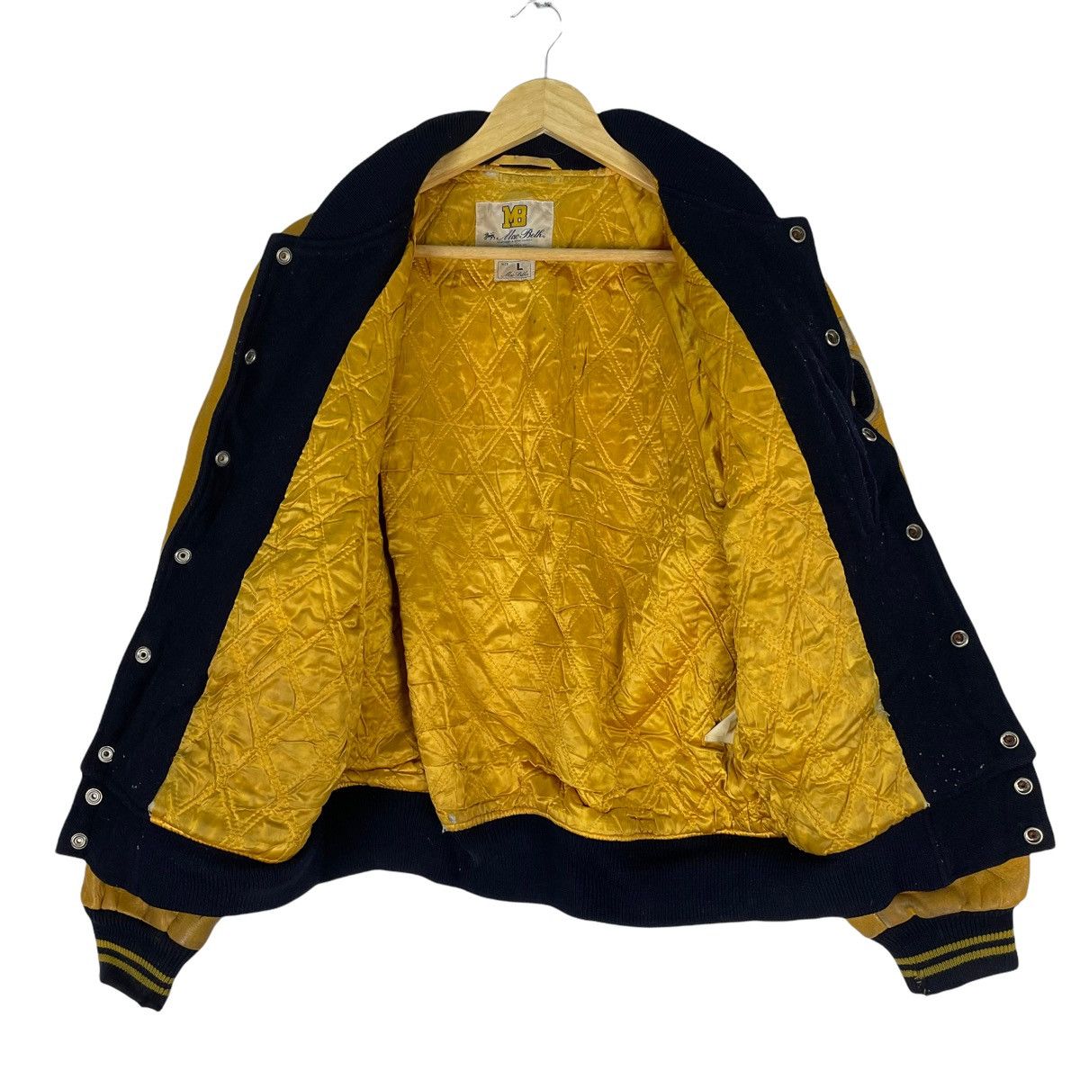 Macbeth × Vintage ⚡️MACBETH Letterman MB Varsity Leather Jacket Size US M / EU 48-50 / 2 - 11 Thumbnail