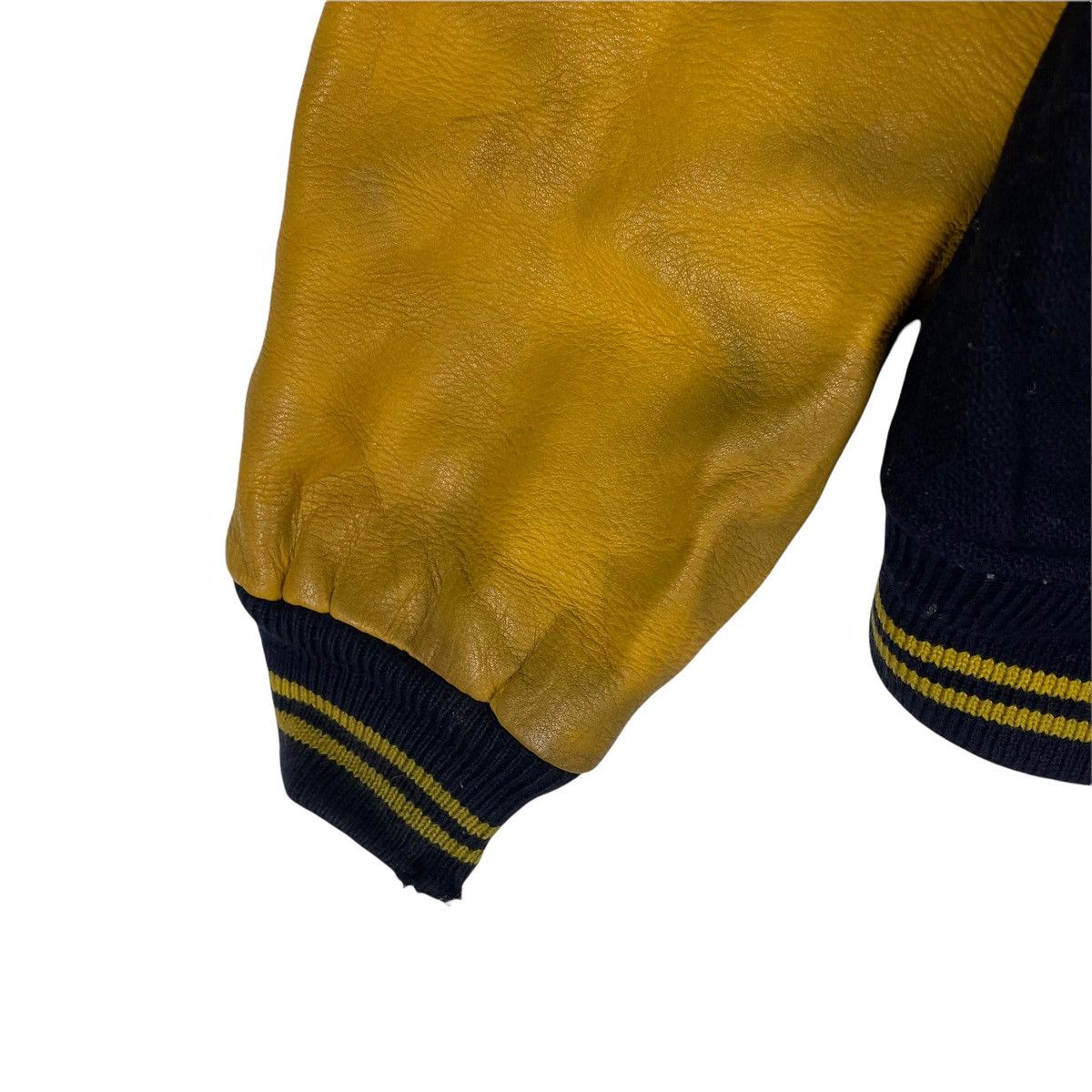 Macbeth × Vintage ⚡️MACBETH Letterman MB Varsity Leather Jacket Size US M / EU 48-50 / 2 - 7 Thumbnail