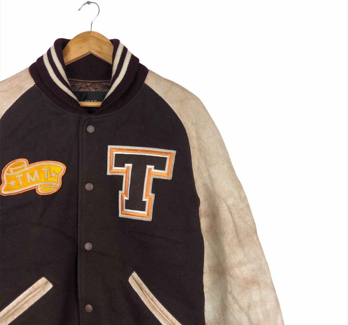 TMT 🔥TMT Japan 🇯🇵 AW2004 Big Holiday Varsity Leather Jacket Size US L / EU 52-54 / 3 - 5 Thumbnail