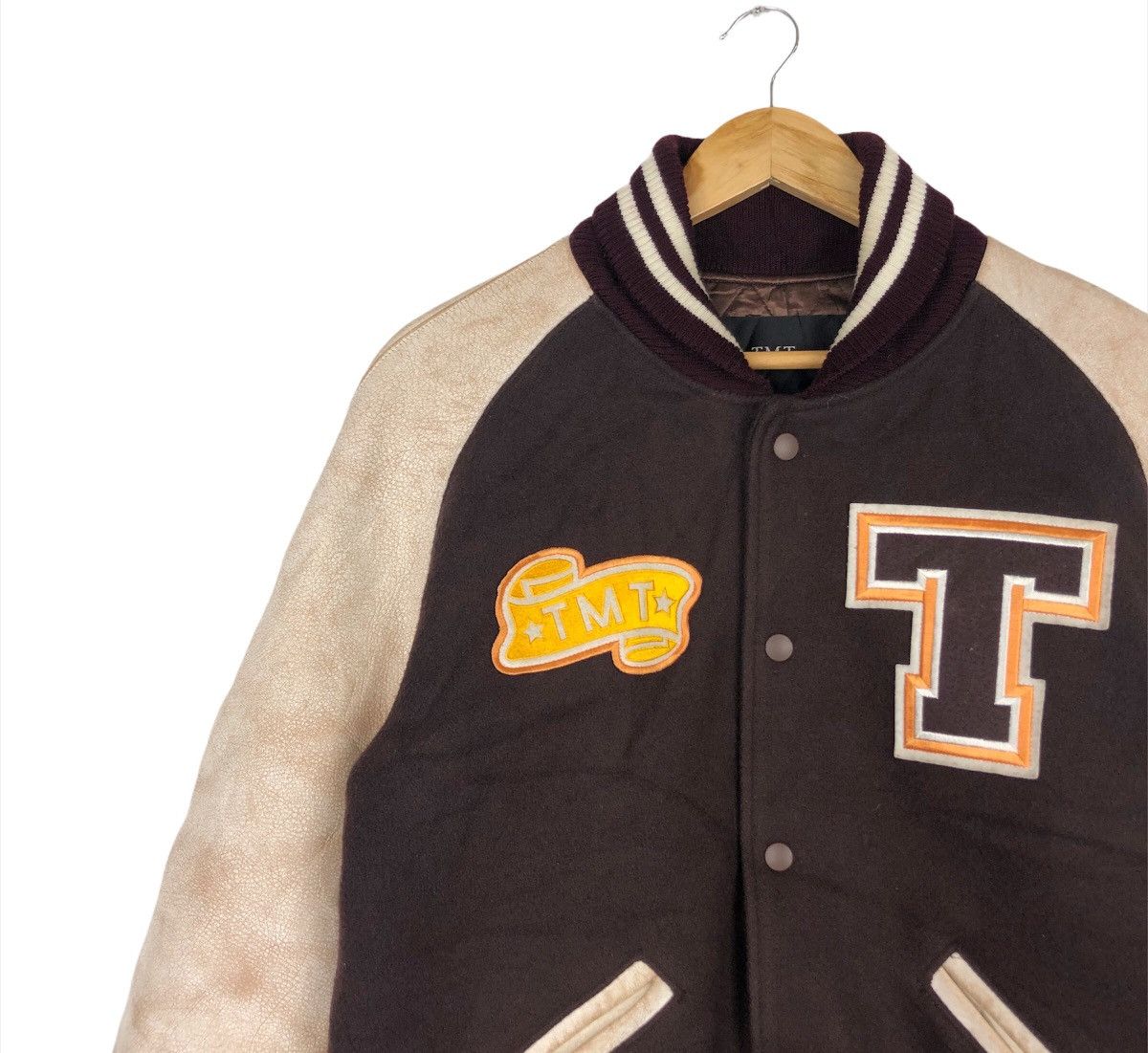 TMT 🔥TMT Japan 🇯🇵 AW2004 Big Holiday Varsity Leather Jacket Size US L / EU 52-54 / 3 - 4 Thumbnail