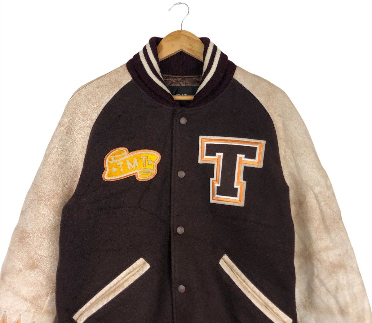 TMT 🔥TMT Japan 🇯🇵 AW2004 Big Holiday Varsity Leather Jacket Size US L / EU 52-54 / 3 - 3 Thumbnail