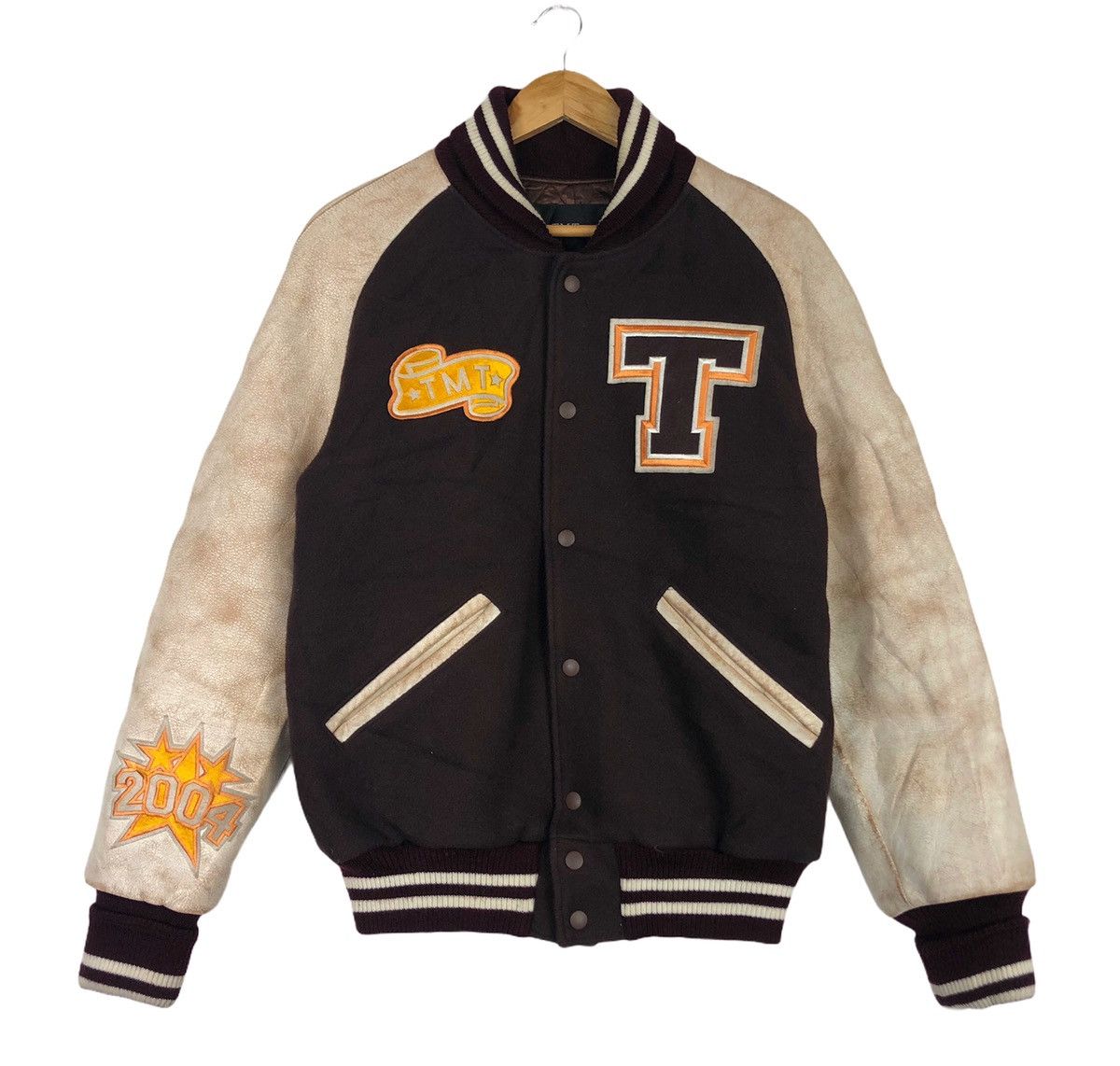 TMT 🔥TMT Japan 🇯🇵 AW2004 Big Holiday Varsity Leather Jacket Size US L / EU 52-54 / 3 - 1 Thumbnail