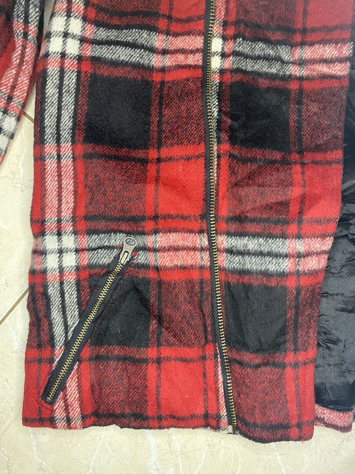 If Six Was Nine Element Plaid Tartan Studded Double-Collar Biker Jacket Size US S / EU 44-46 / 1 - 17 Thumbnail