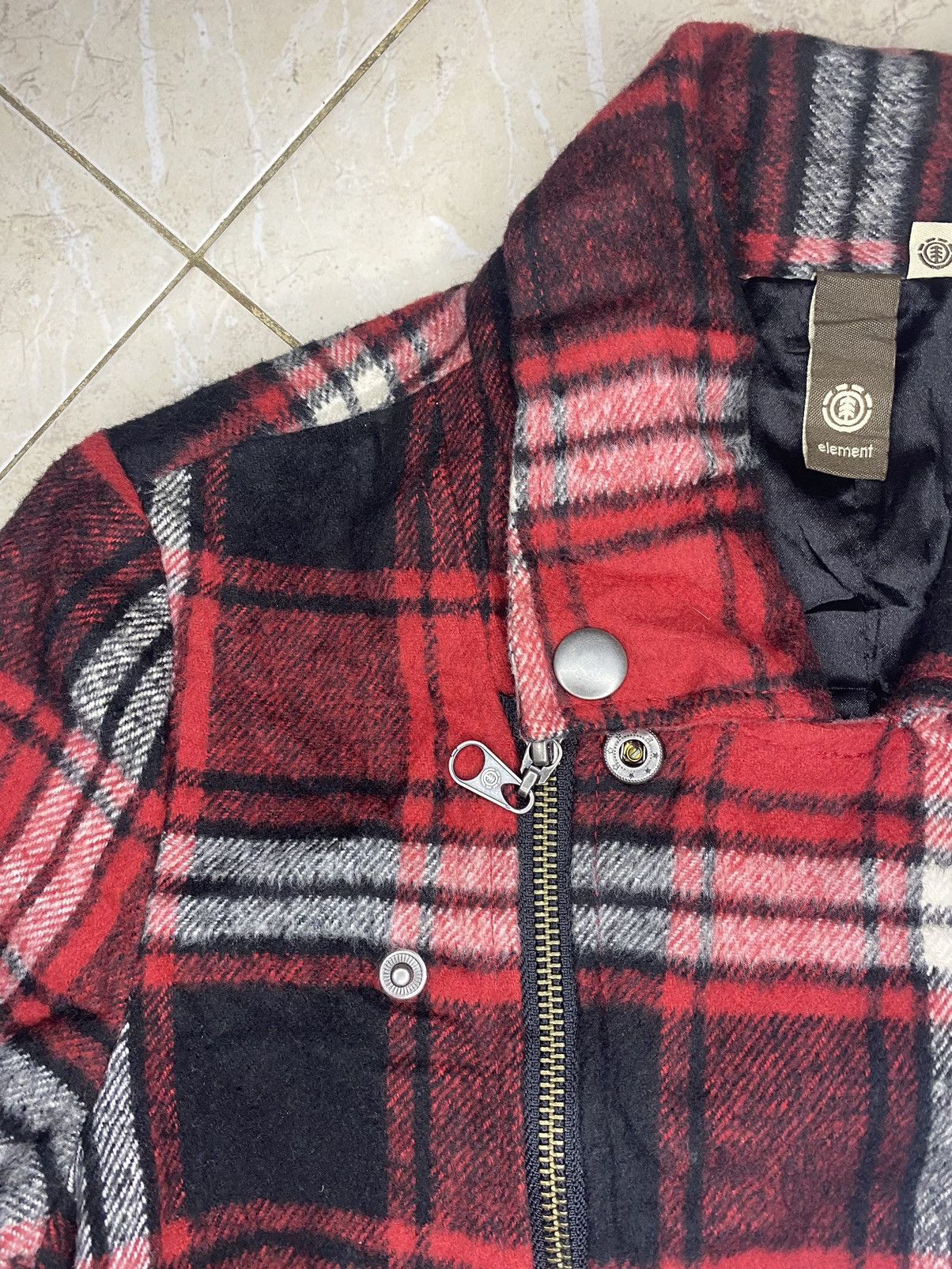 If Six Was Nine Element Plaid Tartan Studded Double-Collar Biker Jacket Size US S / EU 44-46 / 1 - 6 Thumbnail