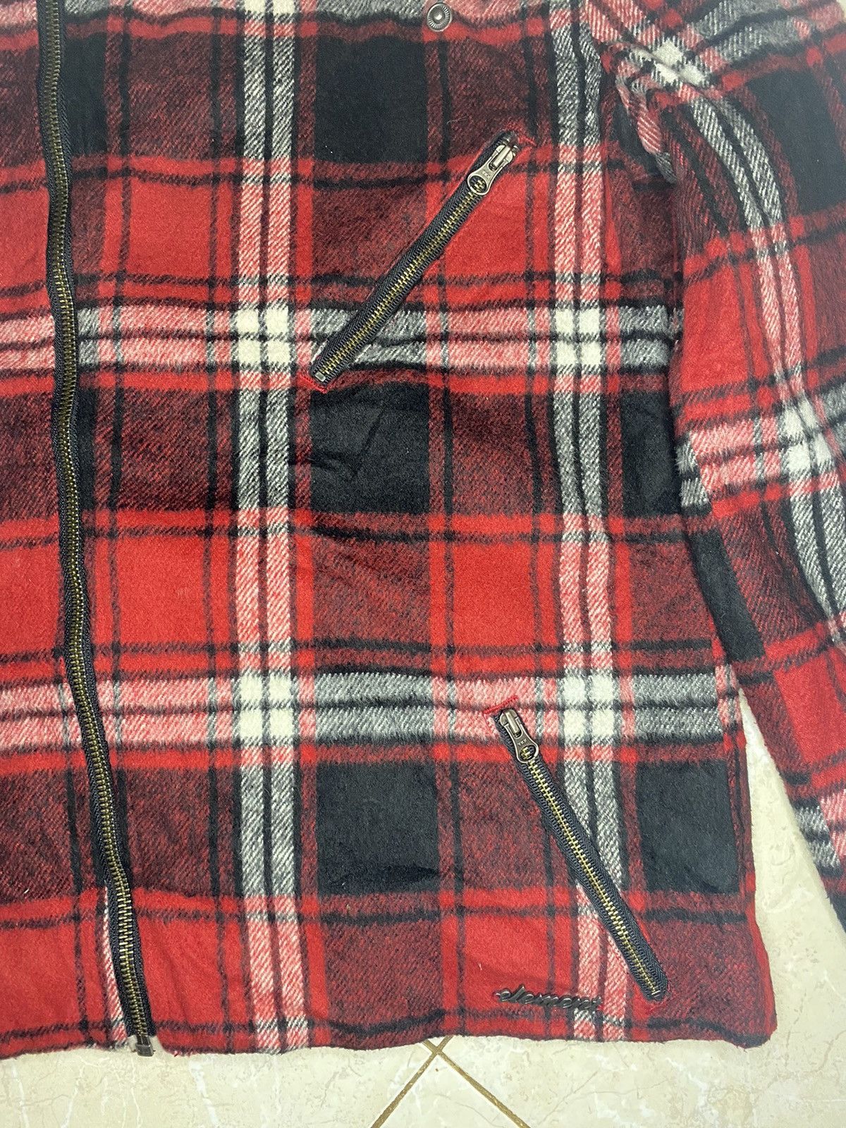 If Six Was Nine Element Plaid Tartan Studded Double-Collar Biker Jacket Size US S / EU 44-46 / 1 - 9 Thumbnail