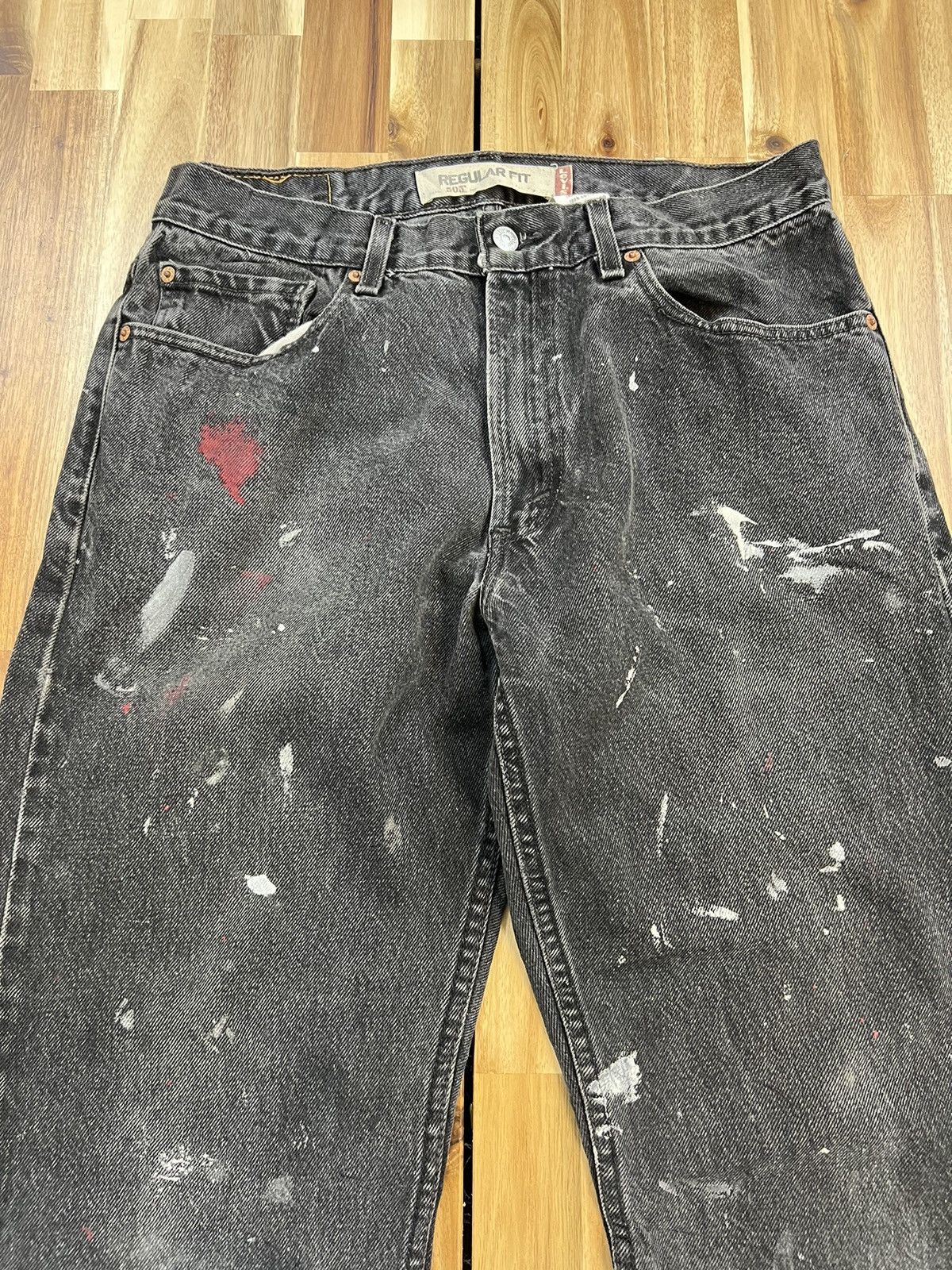 Levi's Vintage Levis 505 Painted Denim Jeans Size US 33 - 3 Thumbnail