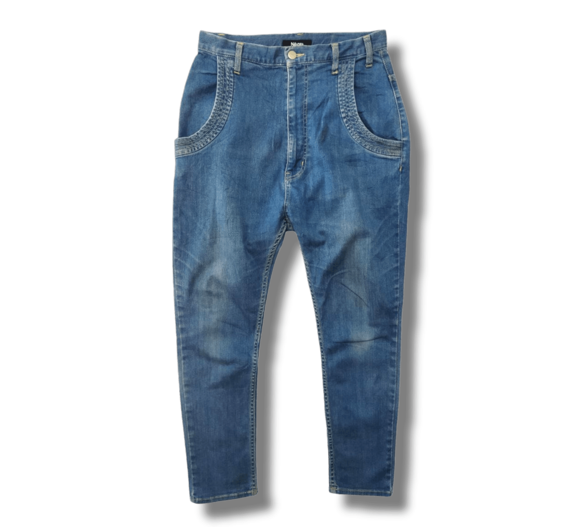 Issey Miyake Vintage Ne-net Issey Miyake High Rise Skinny Leg Jeans Size US 29 - 3 Thumbnail