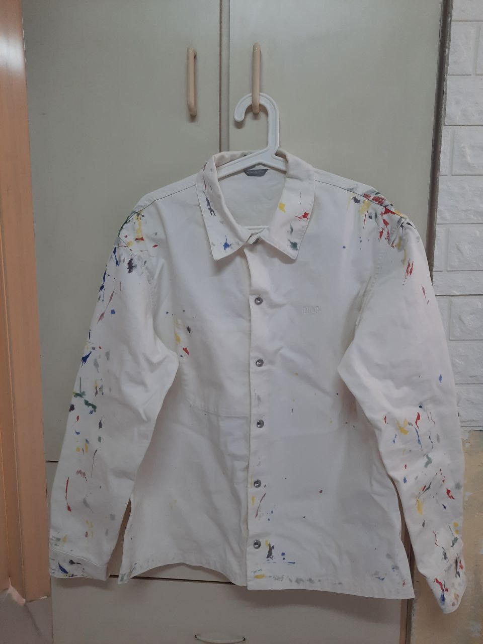 Dior *New* Paint Splatter Denim Jacket Overshirt Size US M / EU 48-50 / 2 - 1 Thumbnail