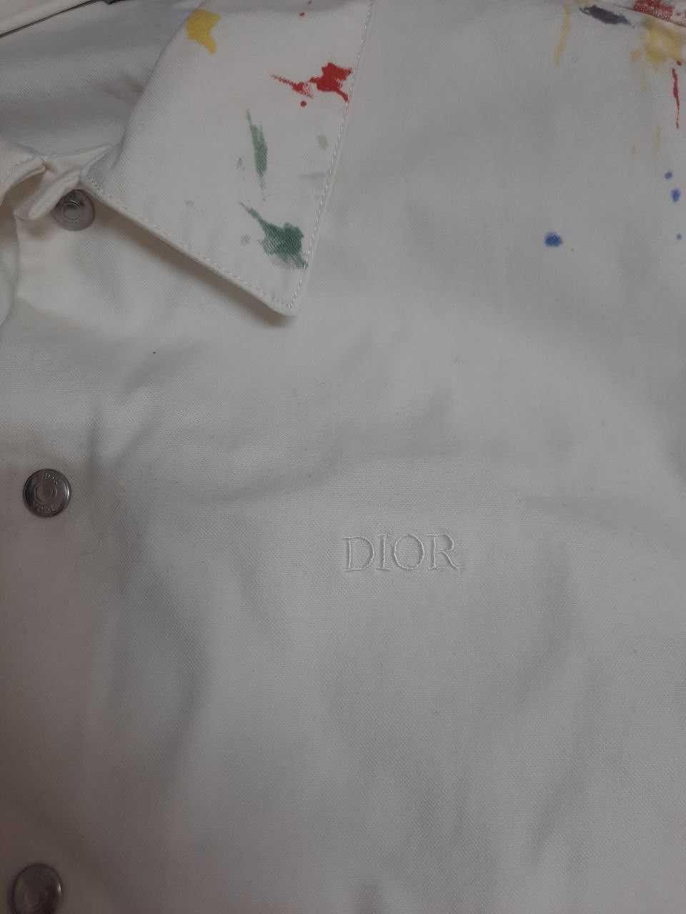 Dior *New* Paint Splatter Denim Jacket Overshirt Size US M / EU 48-50 / 2 - 3 Thumbnail