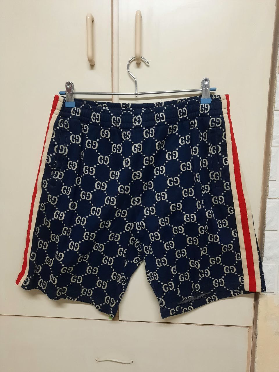Gucci GG Jacquard Technical Stripe Track Shorts Size US 30 / EU 46 - 1 Thumbnail