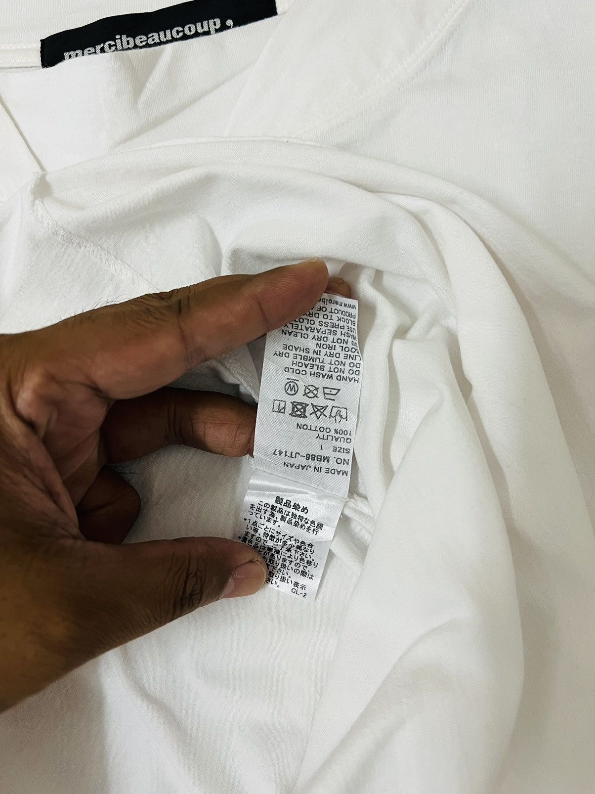 Issey Miyake Mercibeaucoup Issey Miyake Plain White Tee Size US XL / EU 56 / 4 - 7 Thumbnail
