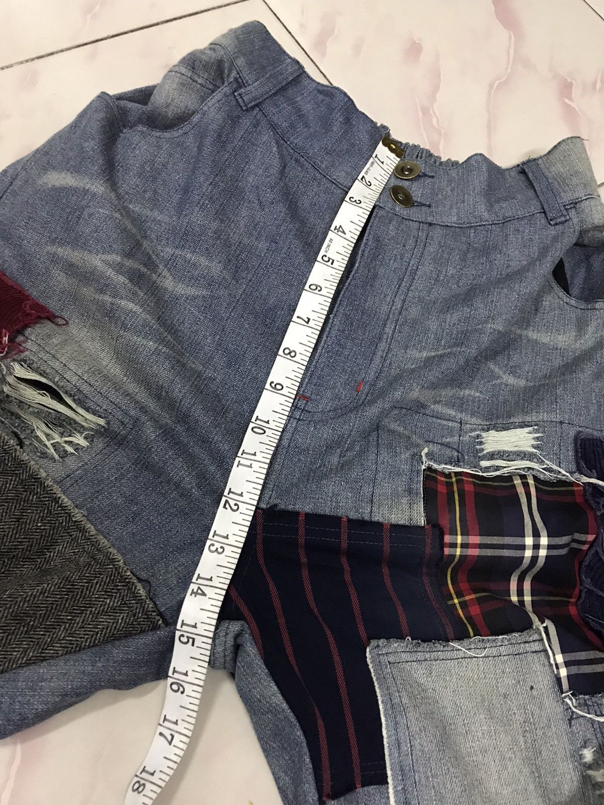 Japanese Brand × Jean Kurt Cobain Patchwork Baggy Jean Size US 32 / EU 48 - 11 Thumbnail