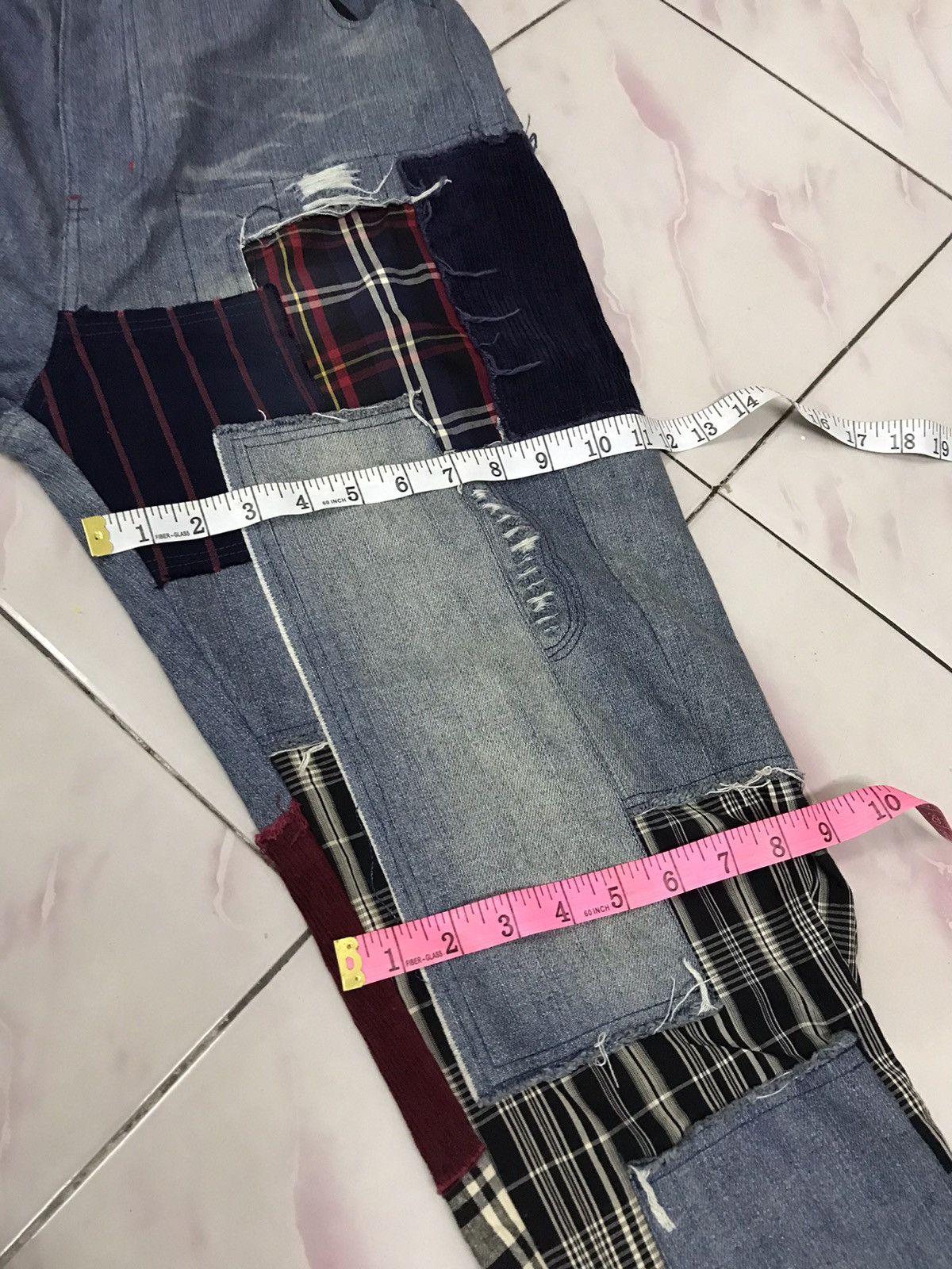 Japanese Brand × Jean Kurt Cobain Patchwork Baggy Jean Size US 32 / EU 48 - 10 Thumbnail