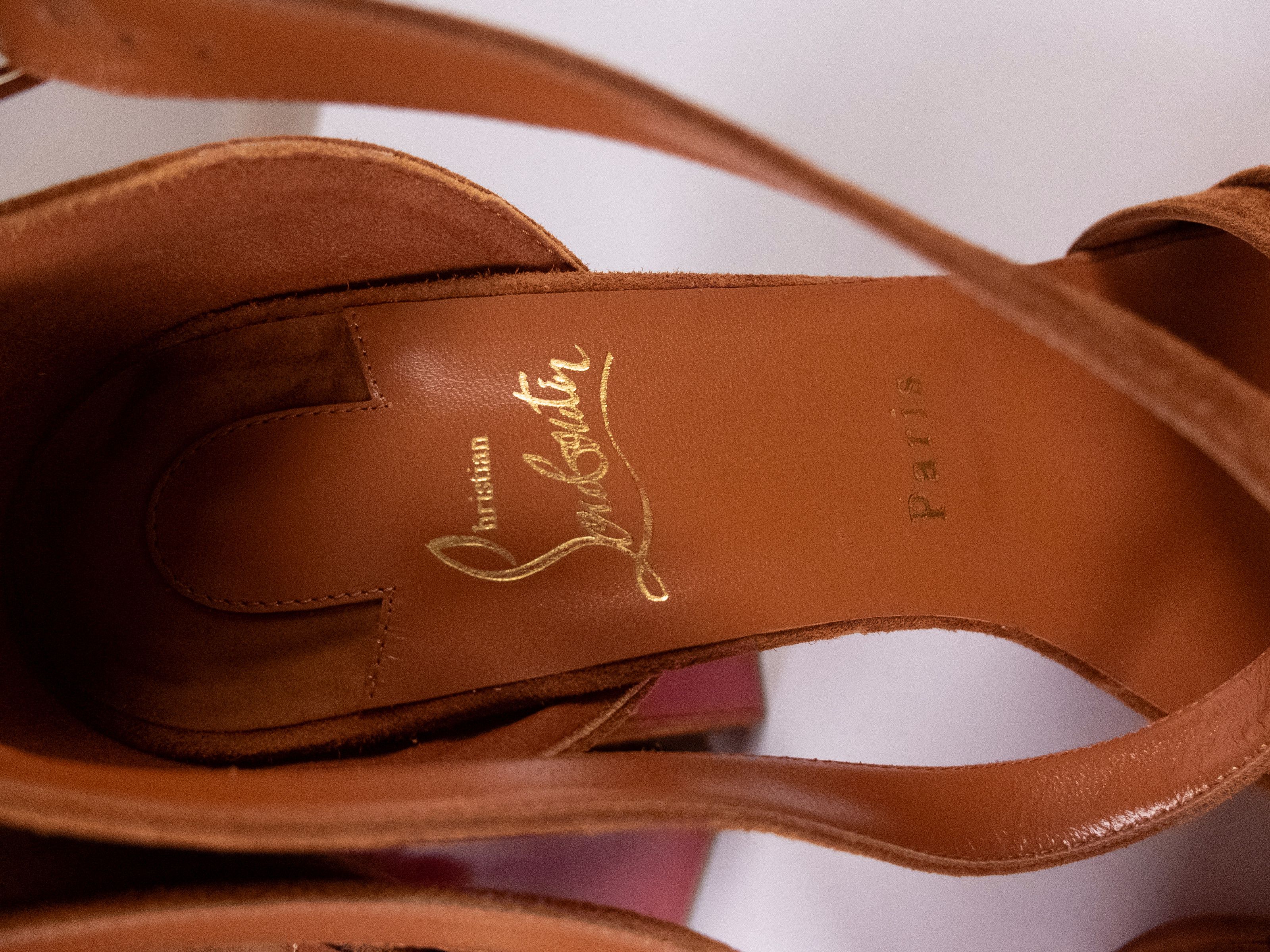 Christian Louboutin CHRISTIAN LOUBOUTIN Movida foxy suede platform sandals 10 40 Size US 10 / IT 40 - 5 Thumbnail