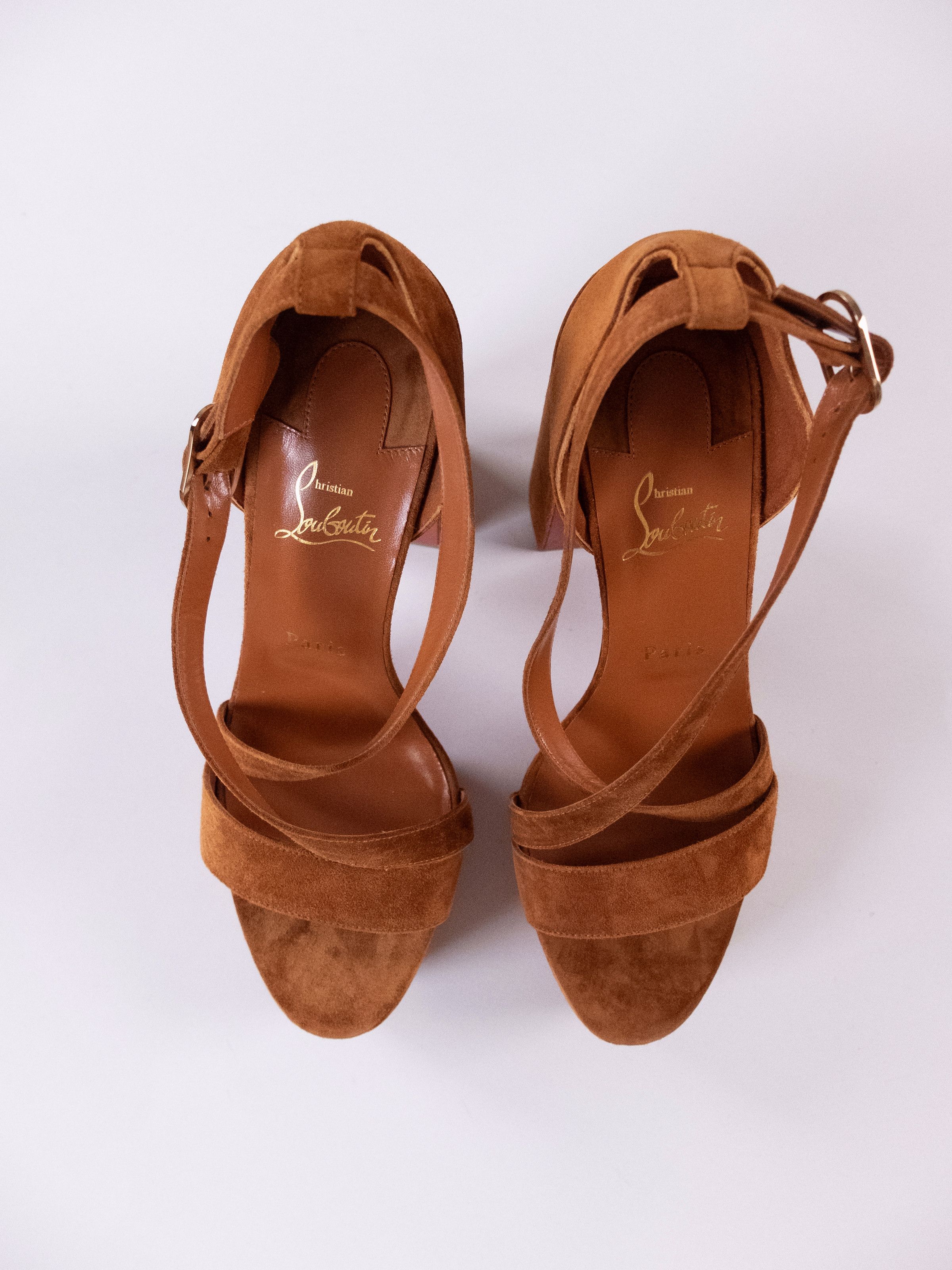 Christian Louboutin CHRISTIAN LOUBOUTIN Movida foxy suede platform sandals 10 40 Size US 10 / IT 40 - 3 Thumbnail