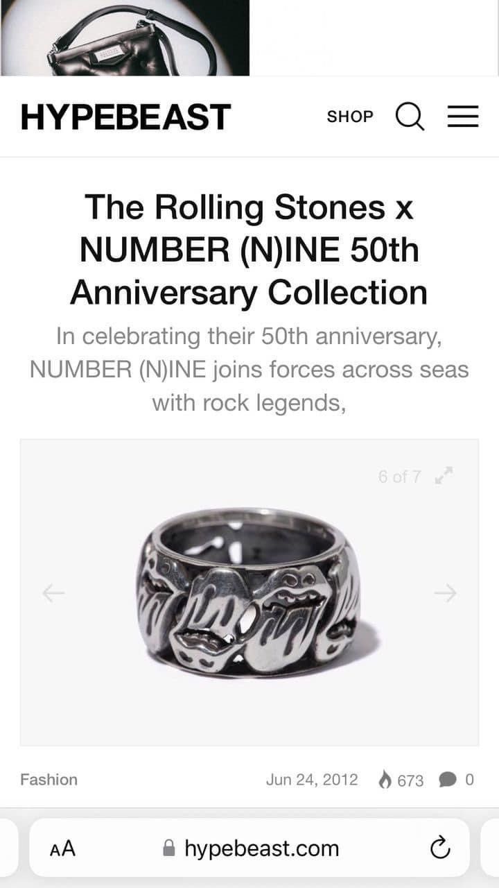 LAST DROP B4 Delete Number NINE x The Rolling Stones Ring