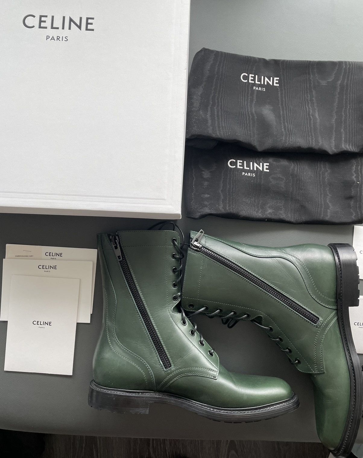 Limited Edition Runway Celine Ranger Leather Boots