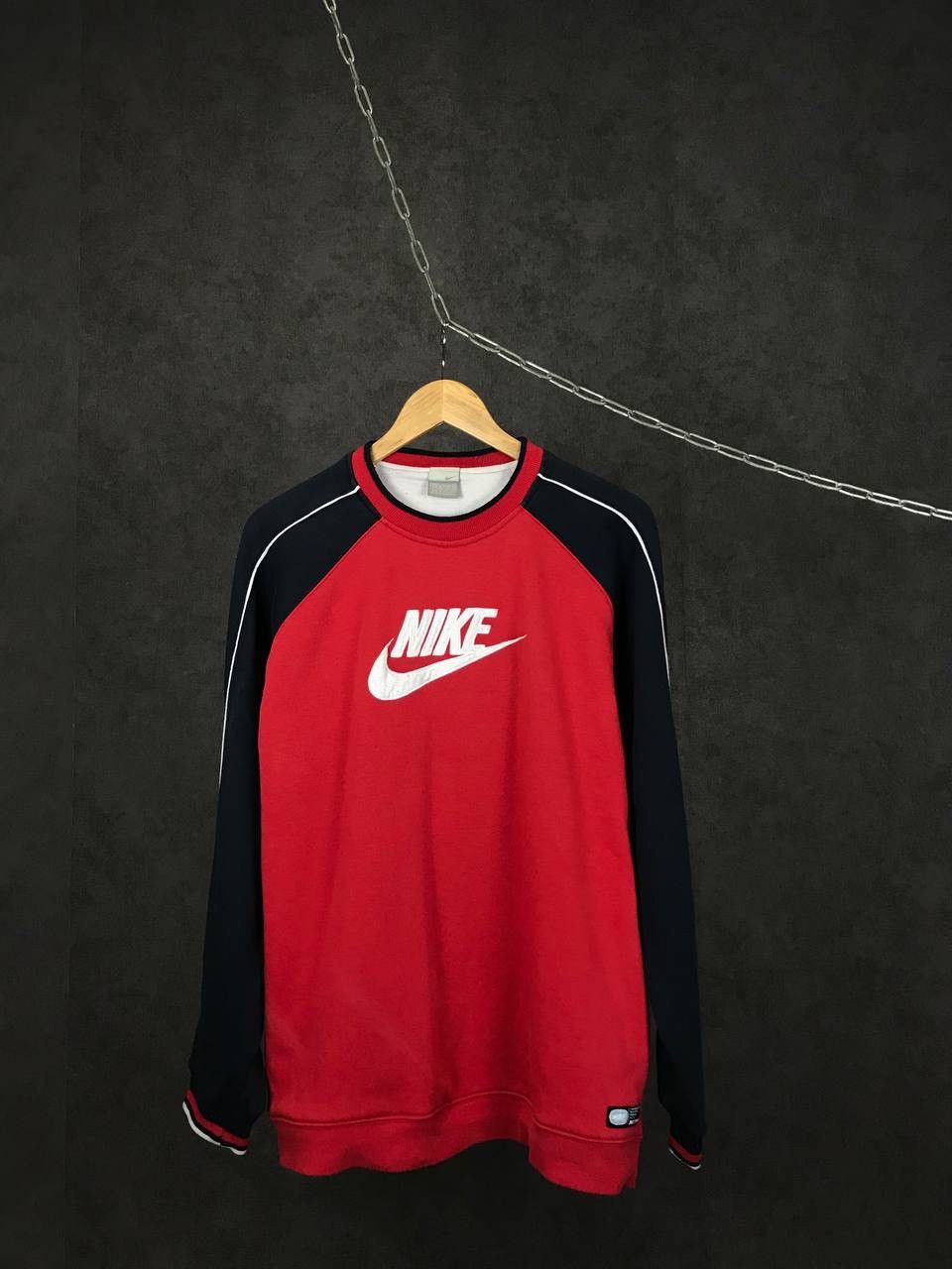 Nike × Vintage Nike swoosh streetwear vintage sweatshirt Size US L / EU 52-54 / 3 - 1 Thumbnail