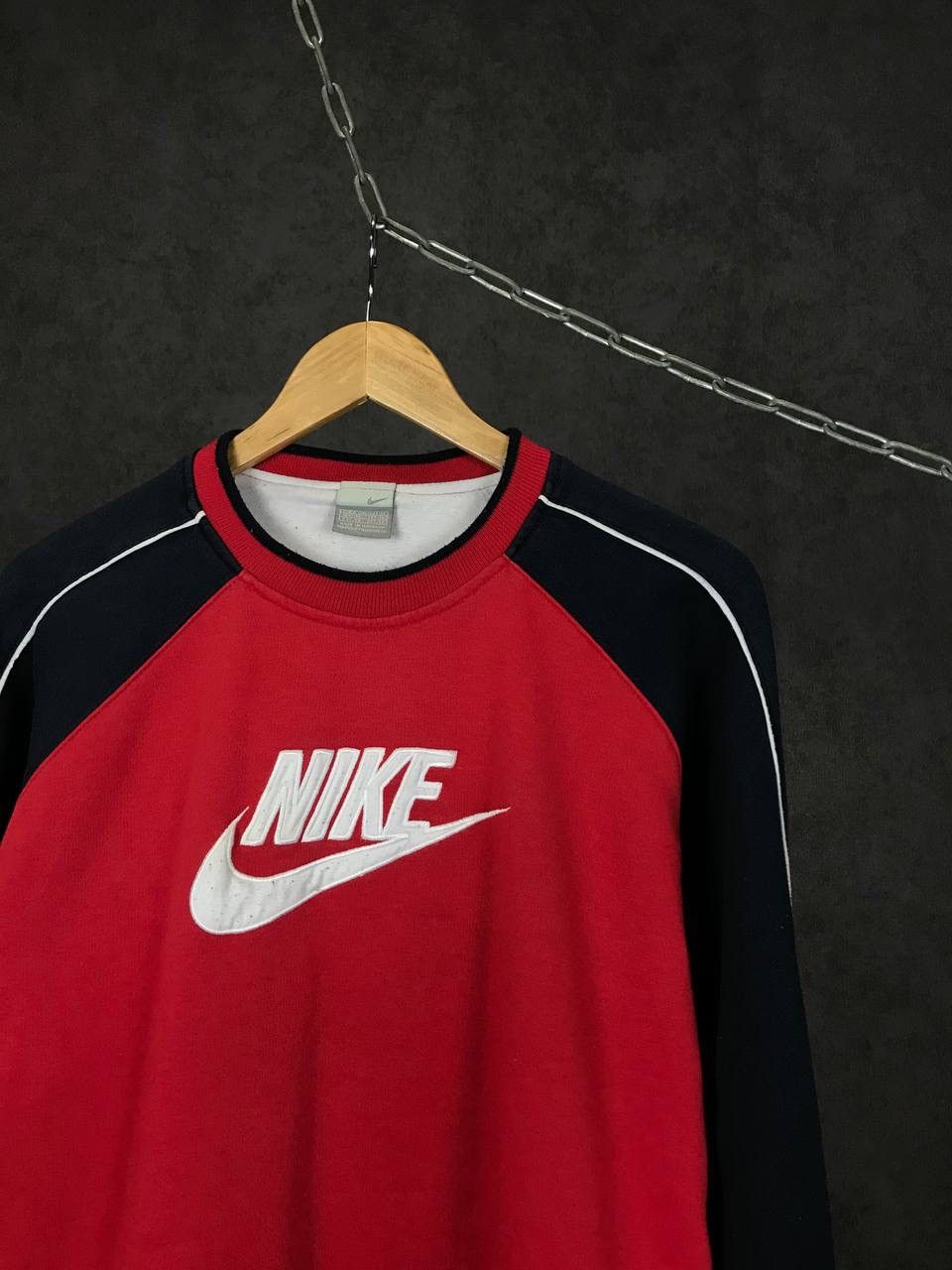 Nike × Vintage Nike swoosh streetwear vintage sweatshirt Size US L / EU 52-54 / 3 - 2 Thumbnail