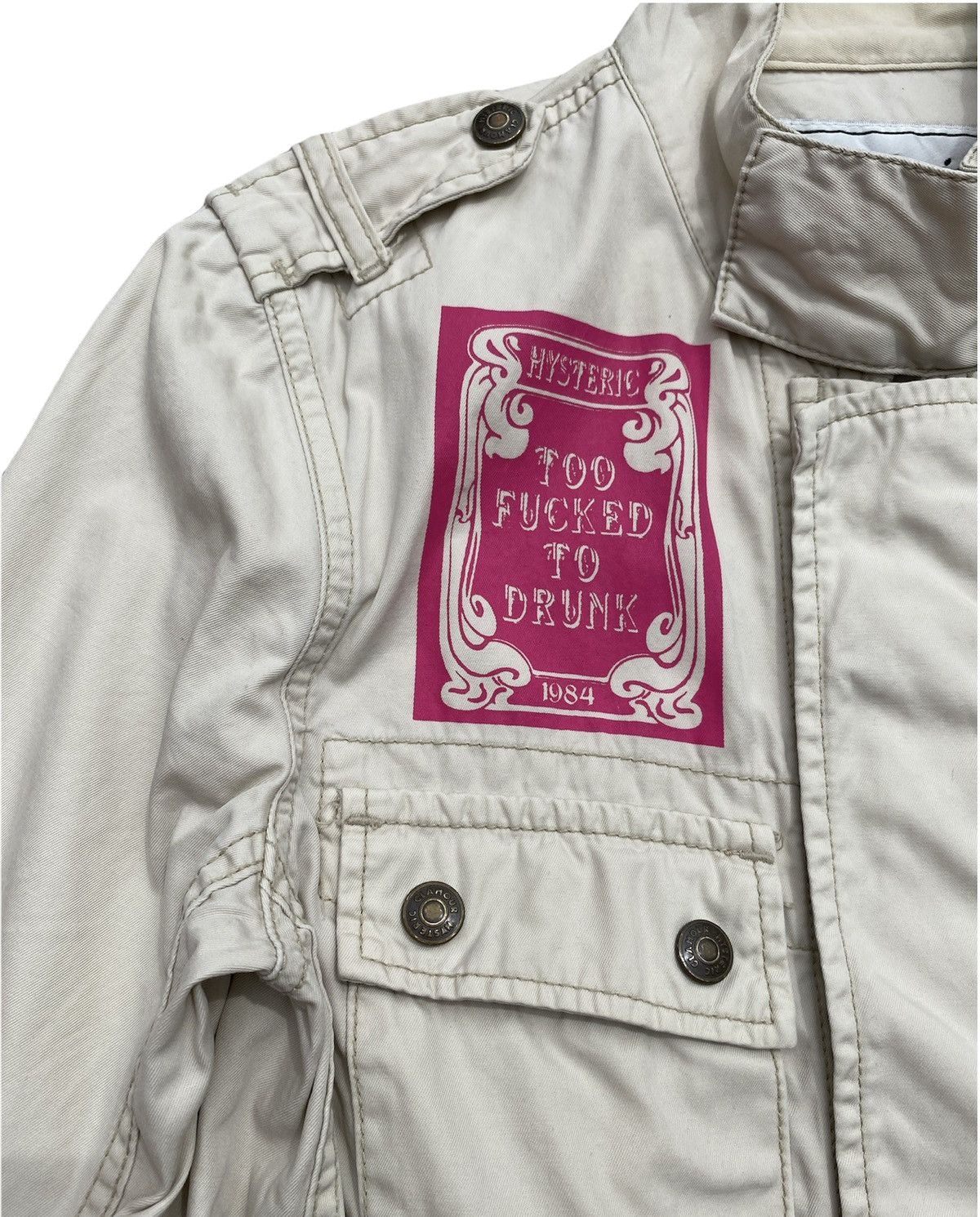 Hysteric Glamour × Japanese Brand 90’s Hysteric Glamour Too Fucked To Drunk Skull Parka Jacket Size US S / EU 44-46 / 1 - 9 Thumbnail