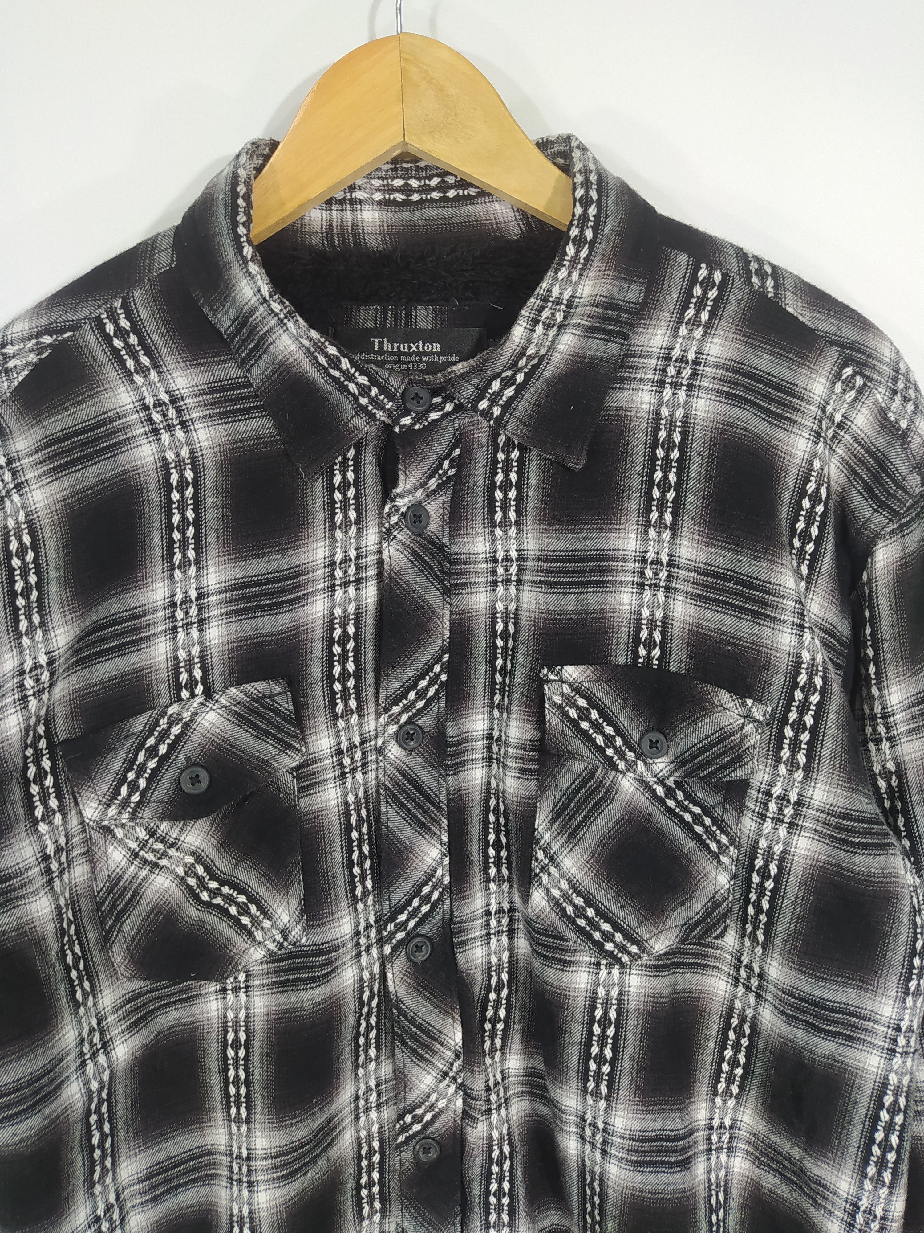 Flannel × Japanese Brand Thruxton Lining Fleece Shirt Button Up Flannel Size US M / EU 48-50 / 2 - 5 Thumbnail