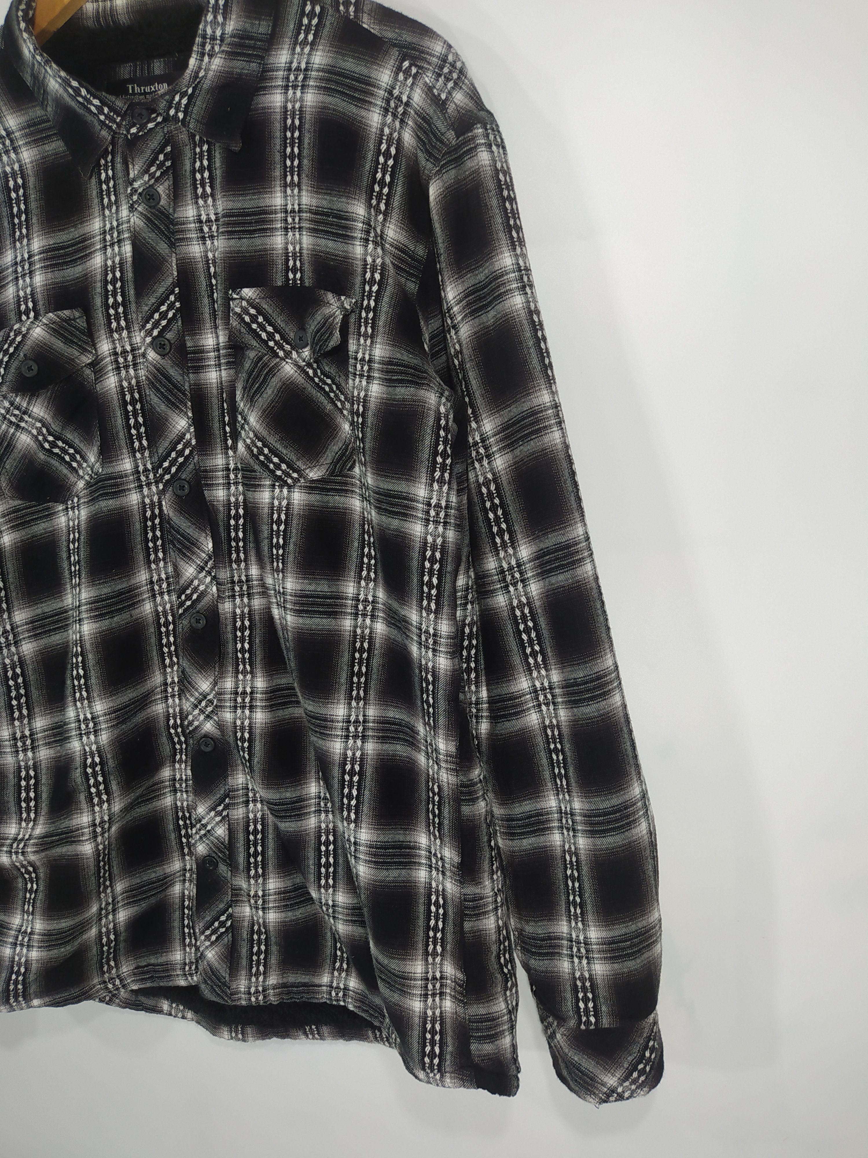 Flannel × Japanese Brand Thruxton Lining Fleece Shirt Button Up Flannel Size US M / EU 48-50 / 2 - 3 Thumbnail