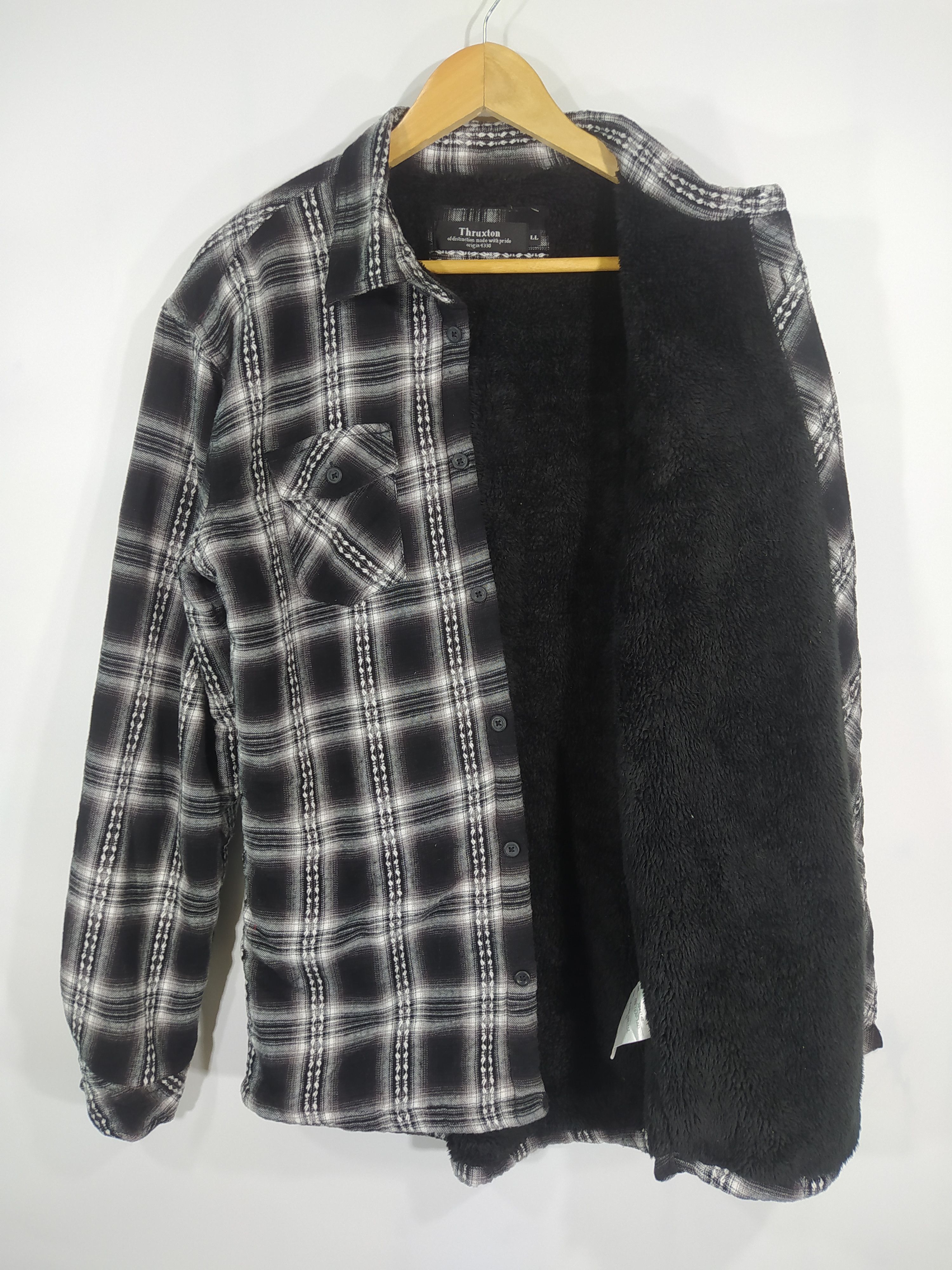 Flannel × Japanese Brand Thruxton Lining Fleece Shirt Button Up Flannel Size US M / EU 48-50 / 2 - 2 Thumbnail