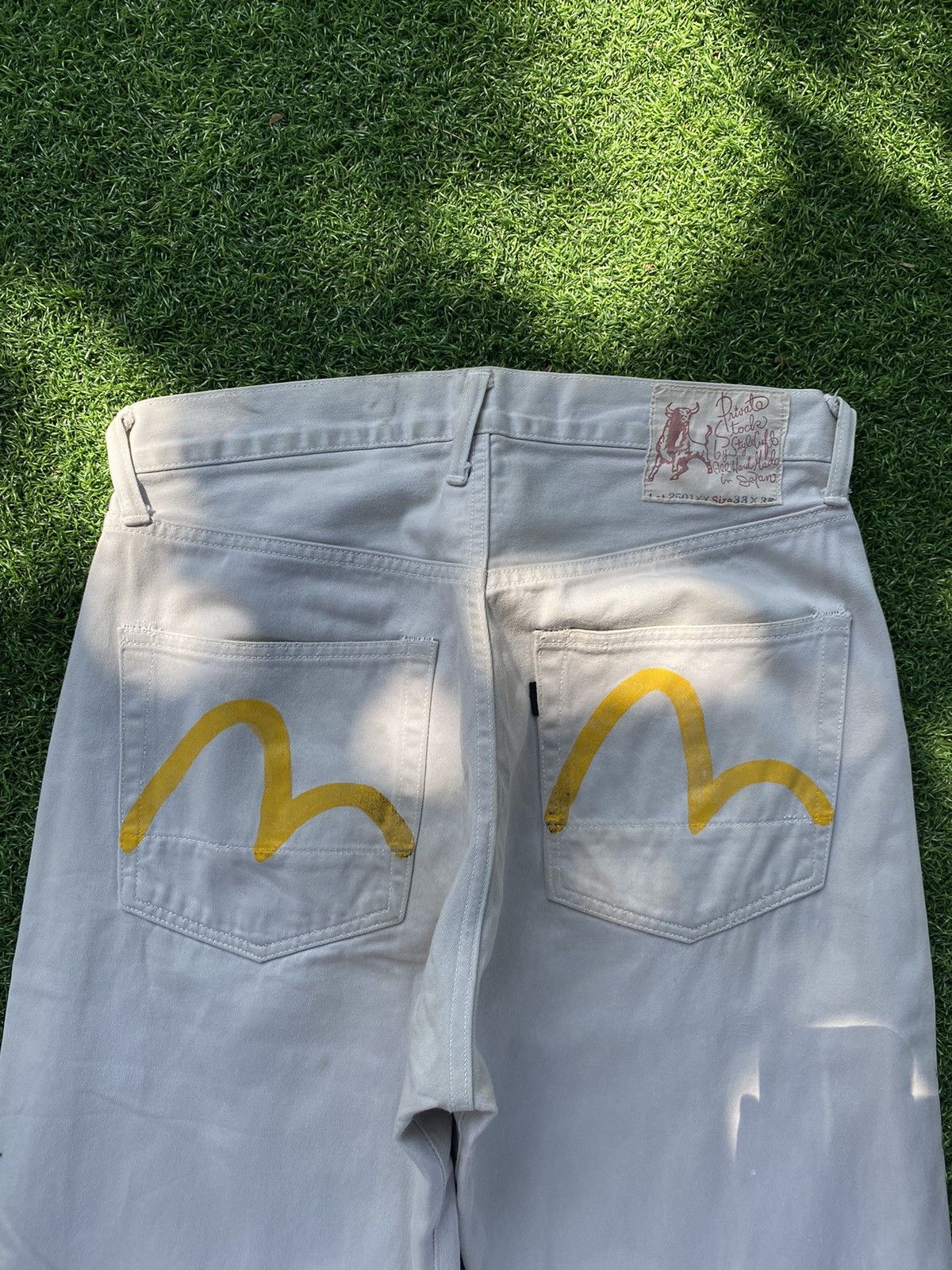 Evisu VINTAGE EVIS BEFORE EVISU TROUSERS YELLOW SEA GULL Size US 31 - 2 Thumbnail