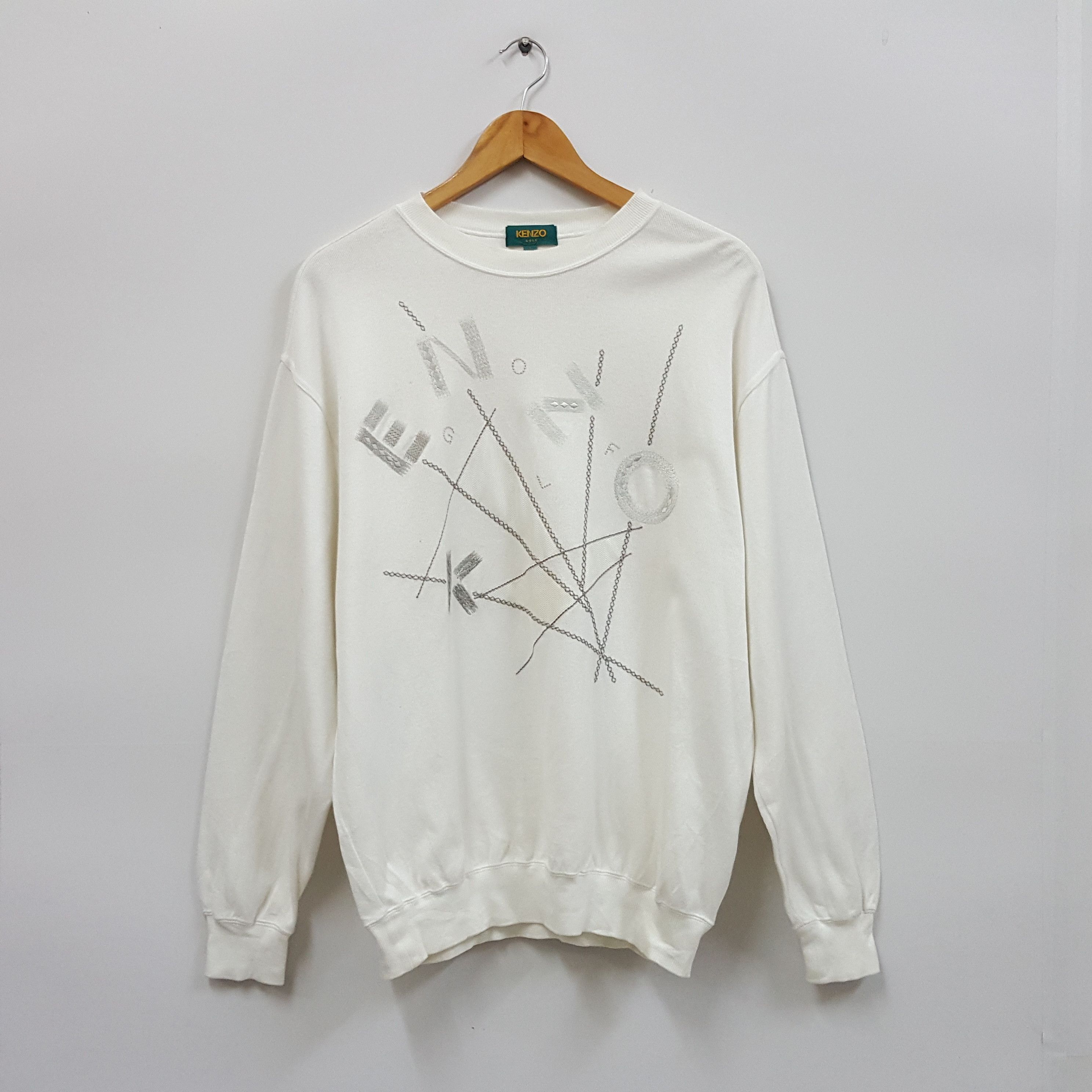 Vintage KENZO golf white sweatshirt made in japan