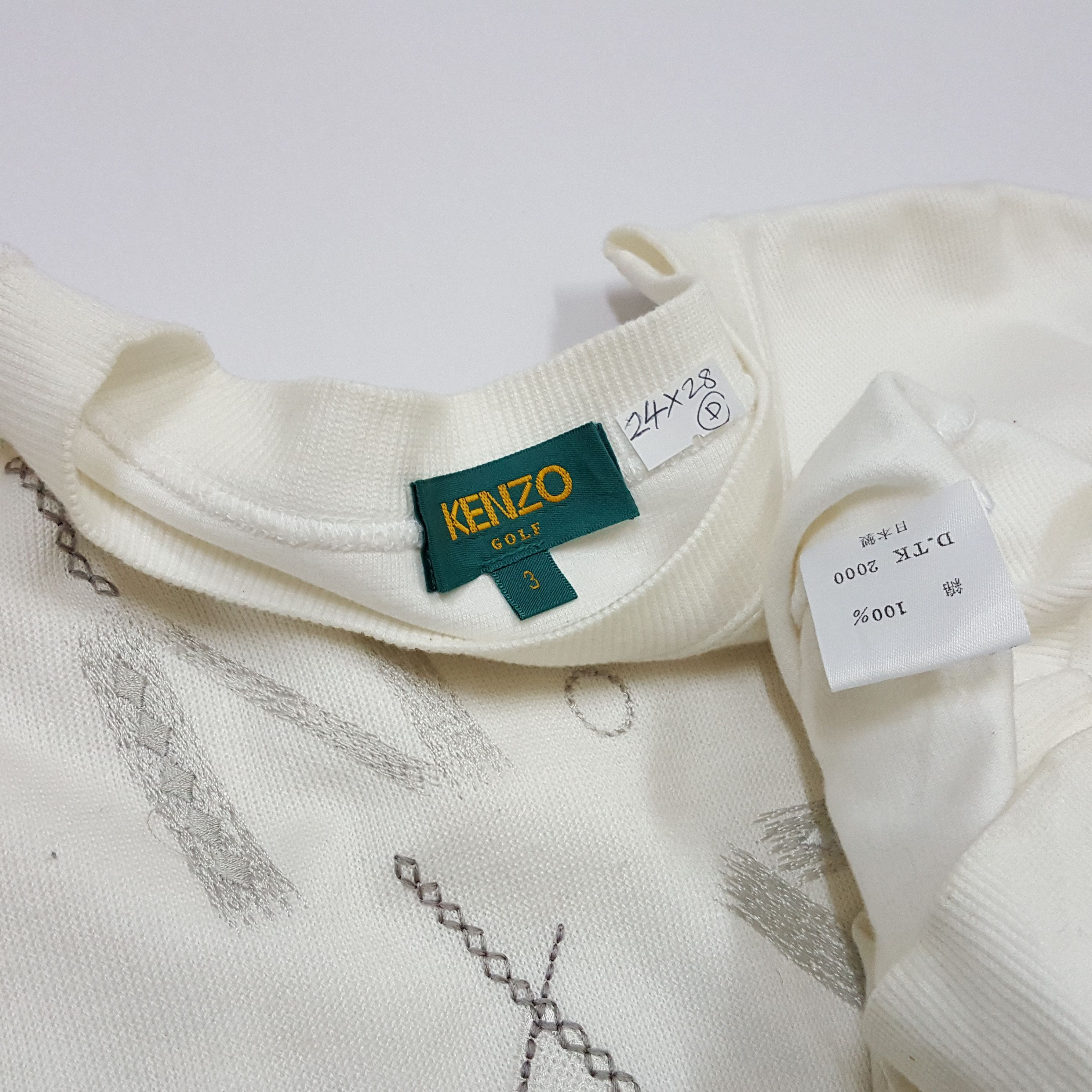 Japanese Brand × Kenzo × Vintage Vintage KENZO golf white sweatshirt made in japan Size US L / EU 52-54 / 3 - 2 Thumbnail