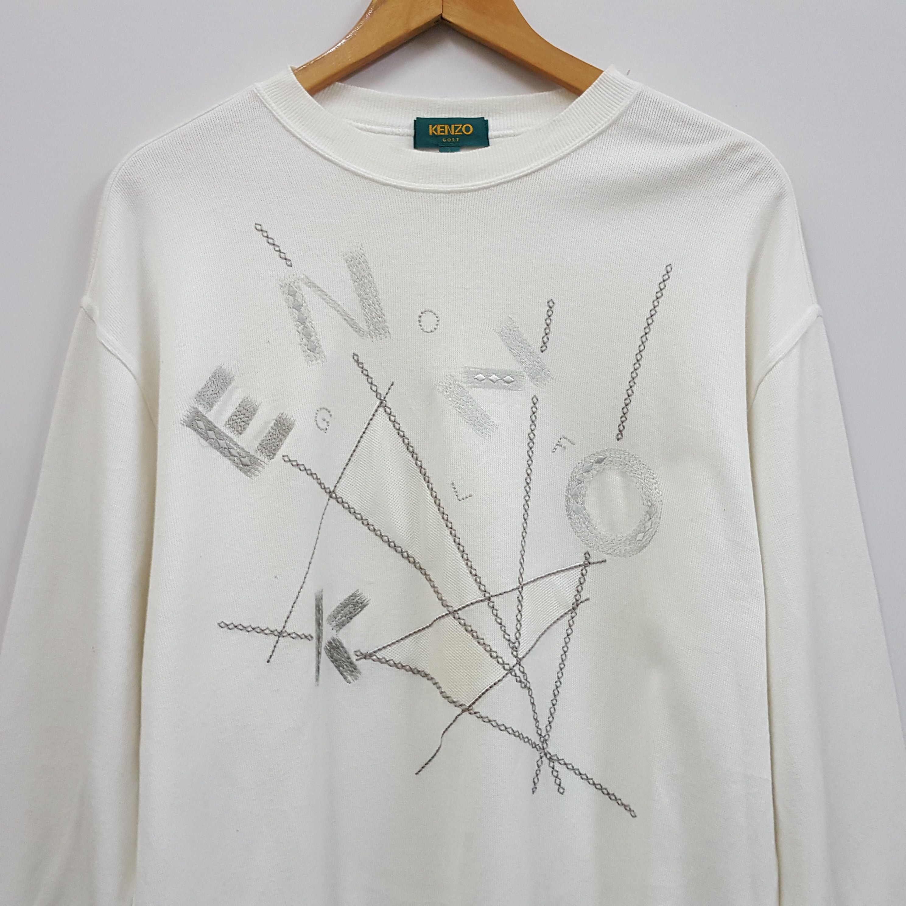 Japanese Brand × Kenzo × Vintage Vintage KENZO golf white sweatshirt made in japan Size US L / EU 52-54 / 3 - 4 Thumbnail