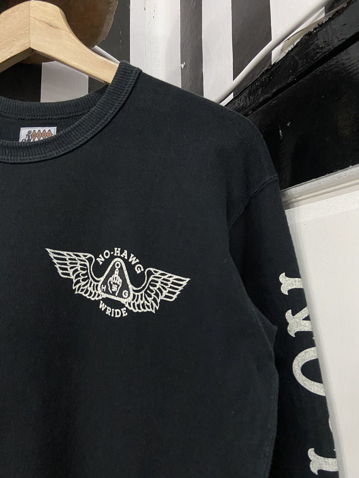 Japanese Brand × Seditionaries × Vintage Vintage WestRide Japan Seditionaries Fuck Nazi No Hawg Tee Size US M / EU 48-50 / 2 - 3 Thumbnail